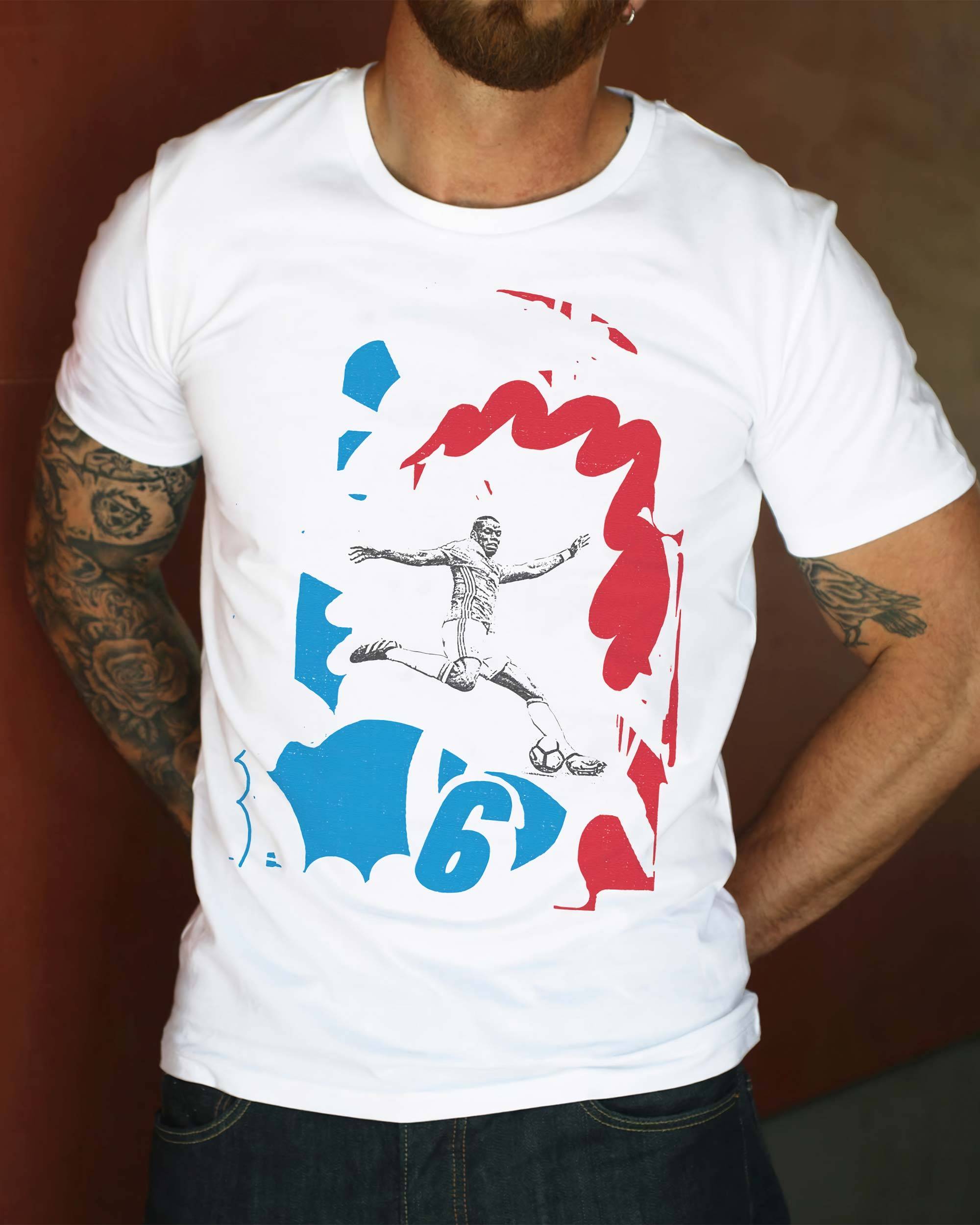T-shirt Pogba n°6 de couleur Blanc par Sucker For Soccer
