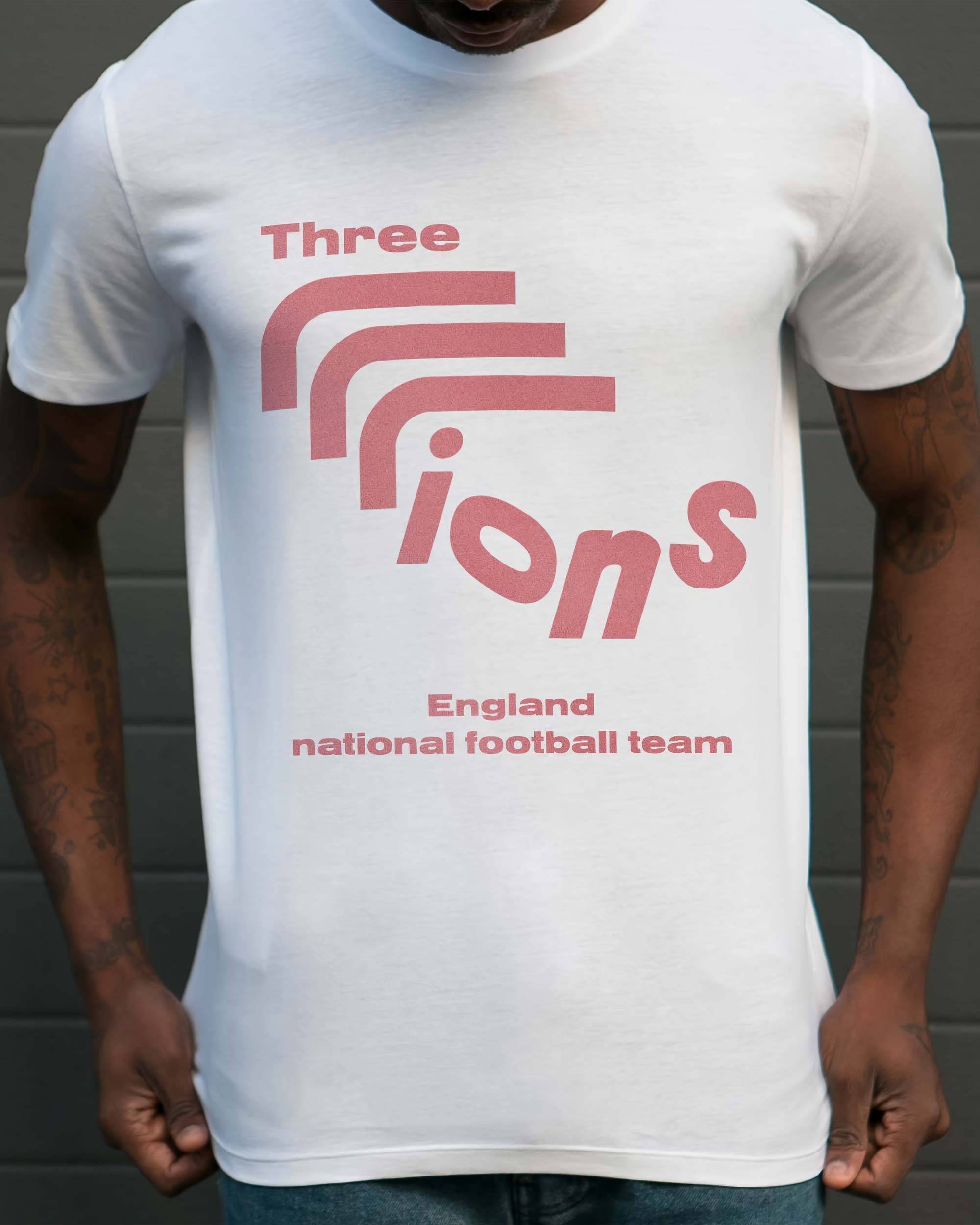 T-shirt England Football Team de couleur Blanc par Sucker For Soccer