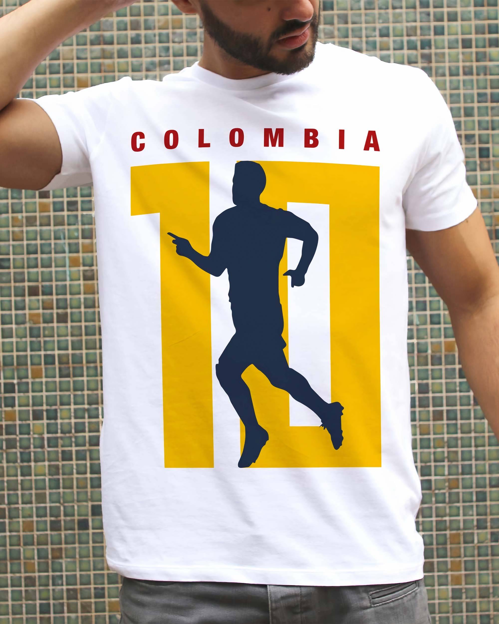 T-shirt James Rodriguez de couleur Blanc par Mohammad Rasoulipour