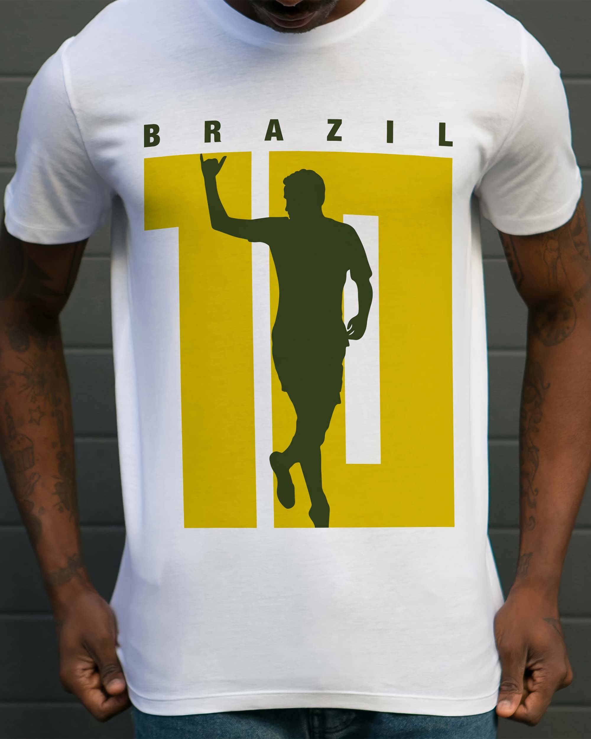 T-shirt Neymar Shaka de couleur Blanc par Mohammad Rasoulipour