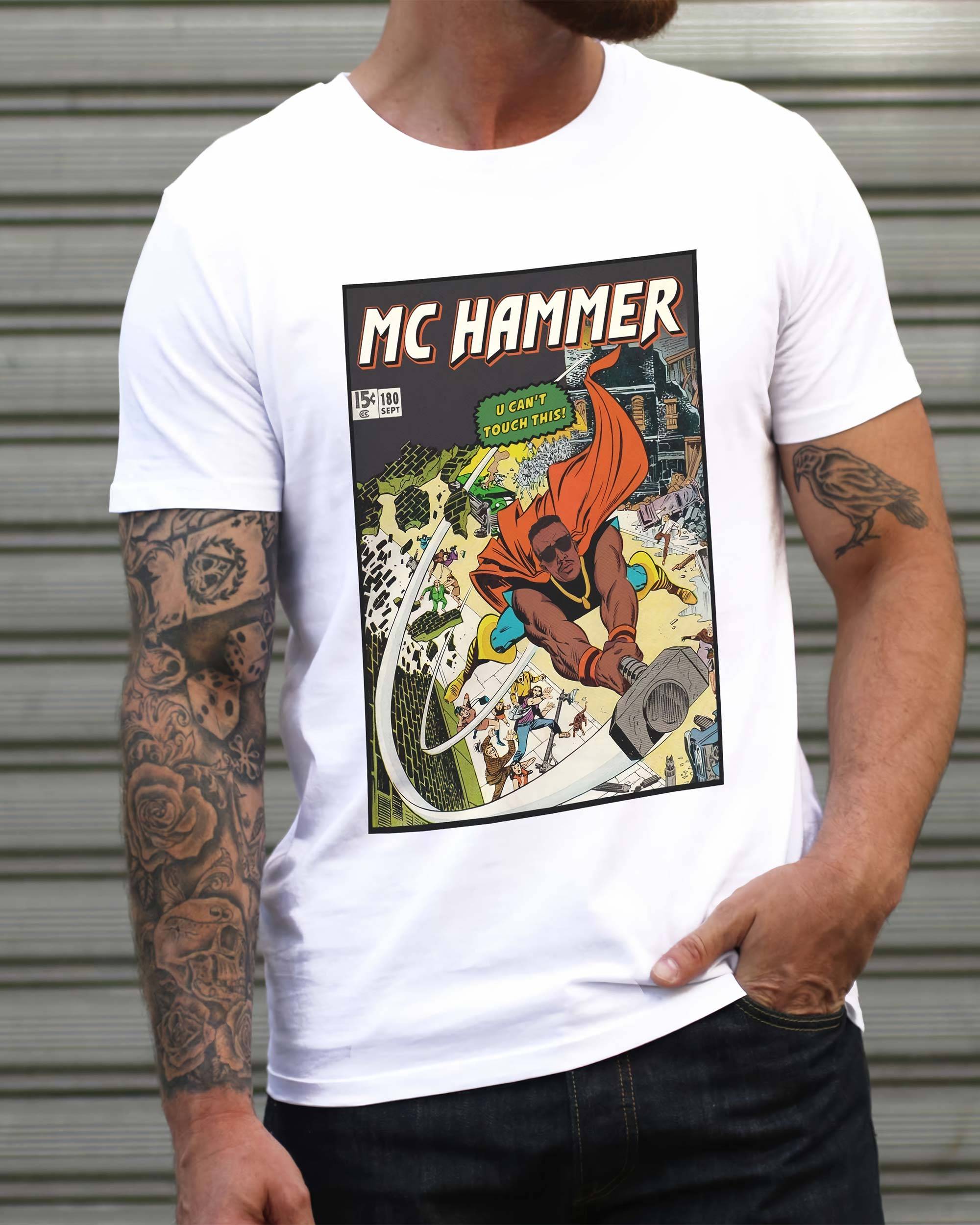 T-shirt MC Hammer de couleur Blanc par Ads Libitum