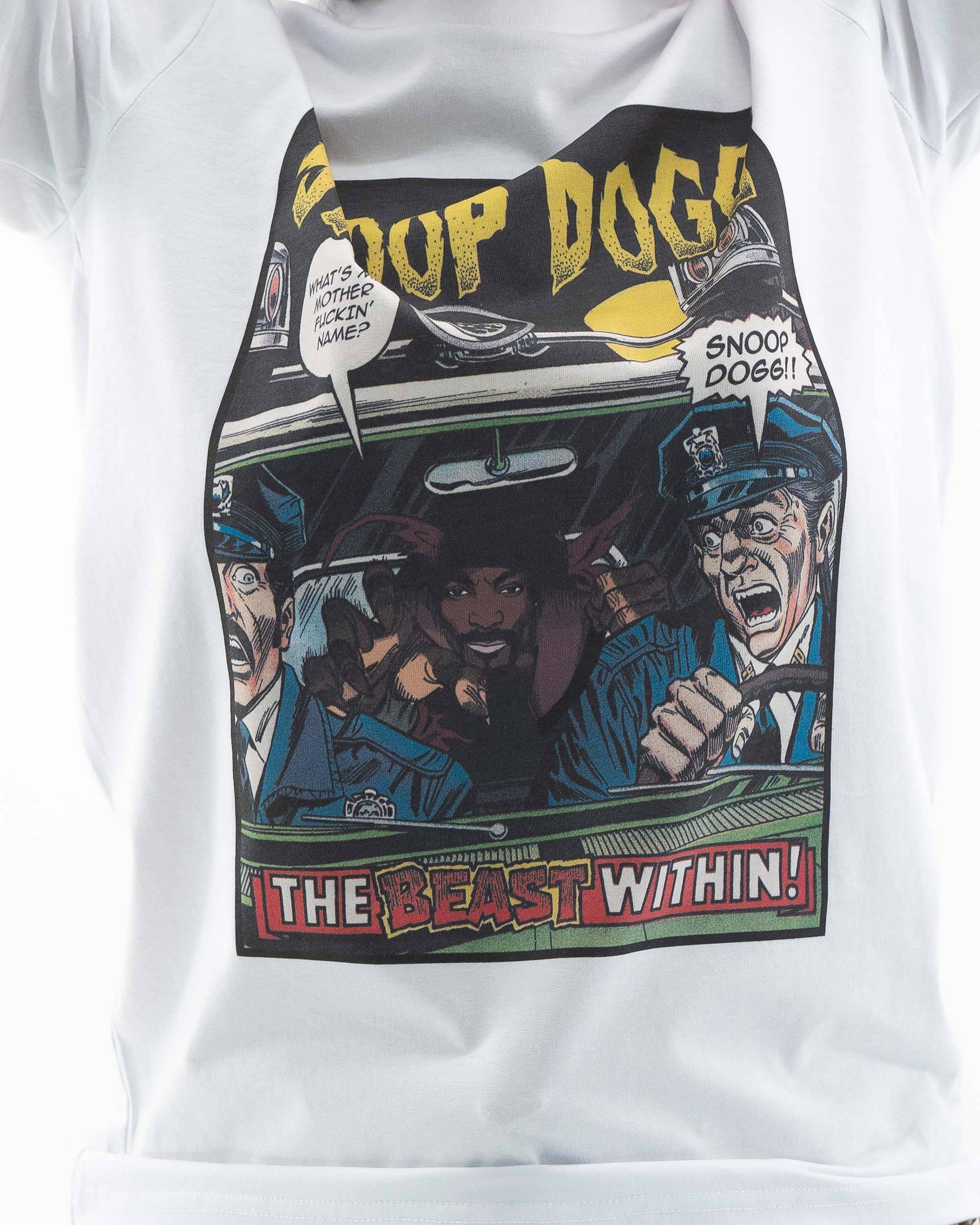 T-shirt Snoop Dogg de couleur Blanc par Ads Libitum