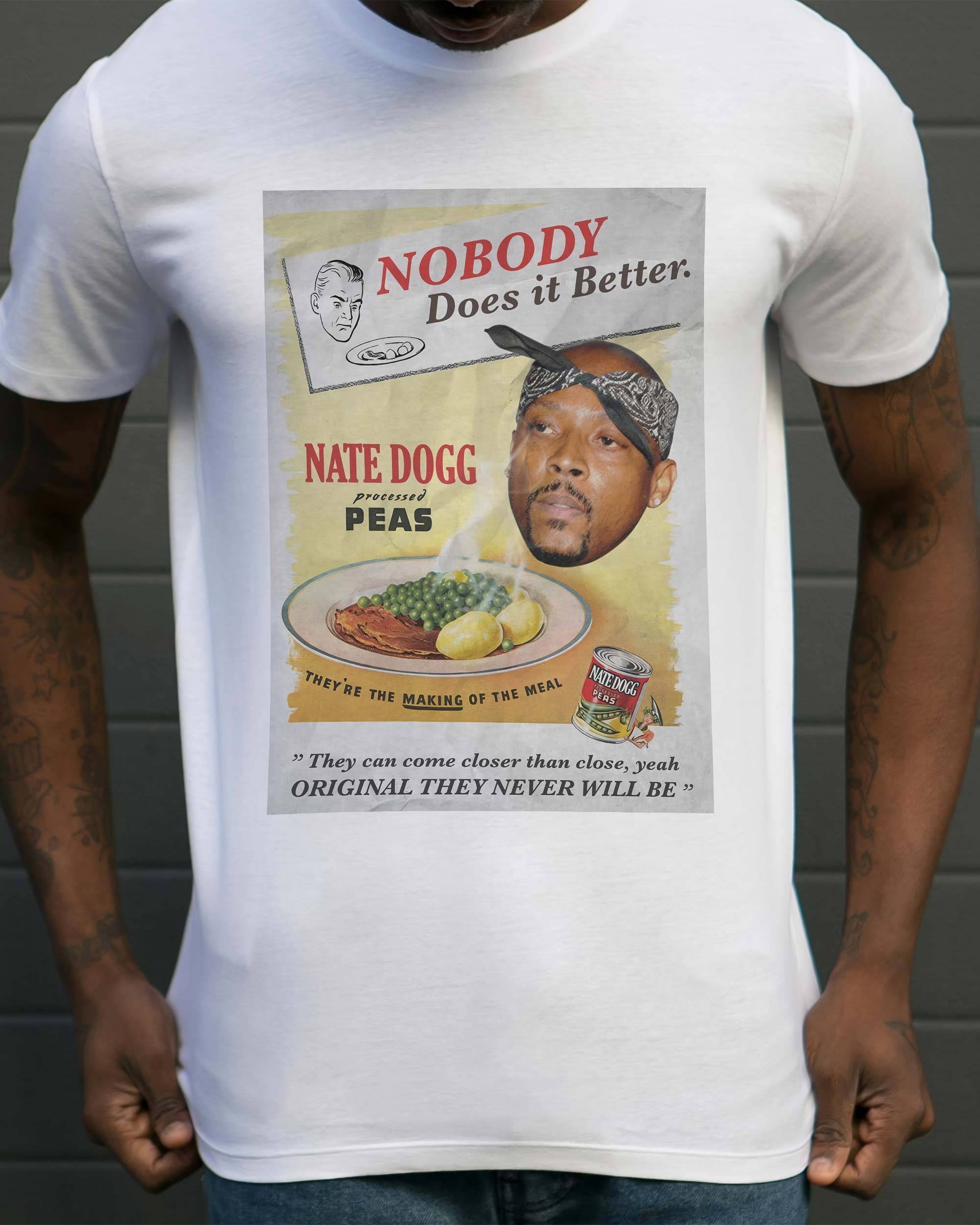 T-shirt Nate Dogg de couleur Blanc par Ads Libitum