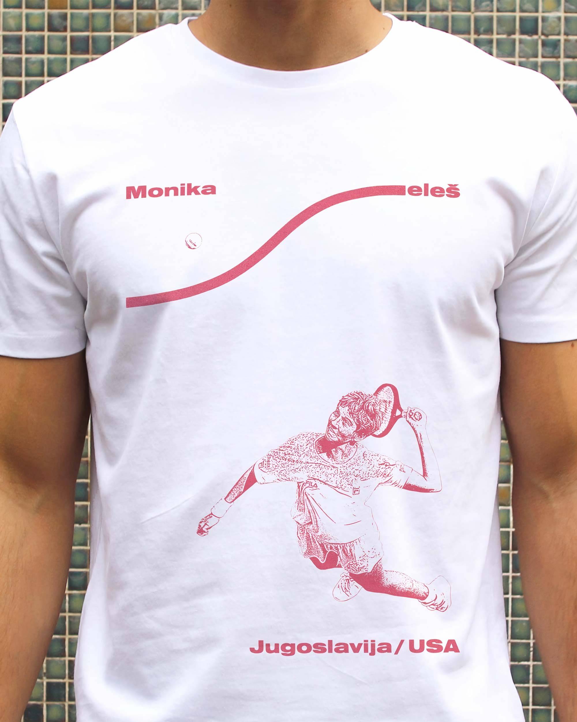 T-shirt Monica Seles de couleur Blanc par Love Means Nothing