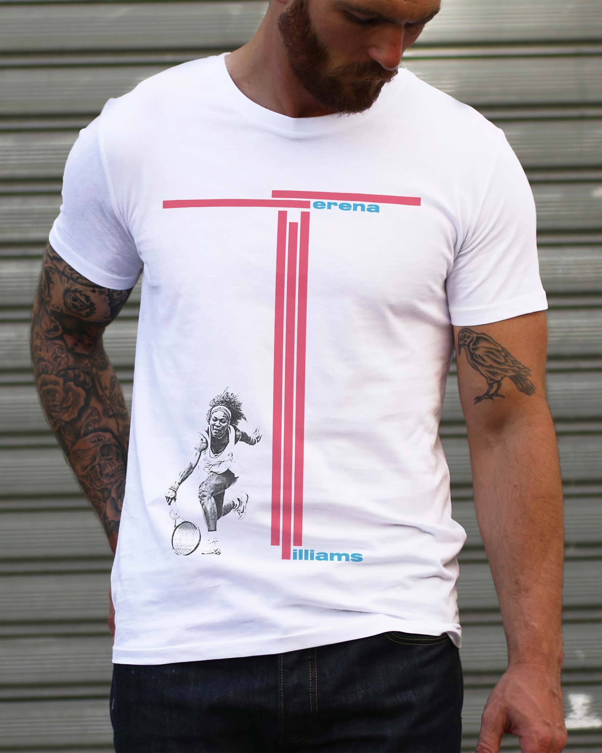 T-shirt Serena Williams de couleur Blanc par Love Means Nothing