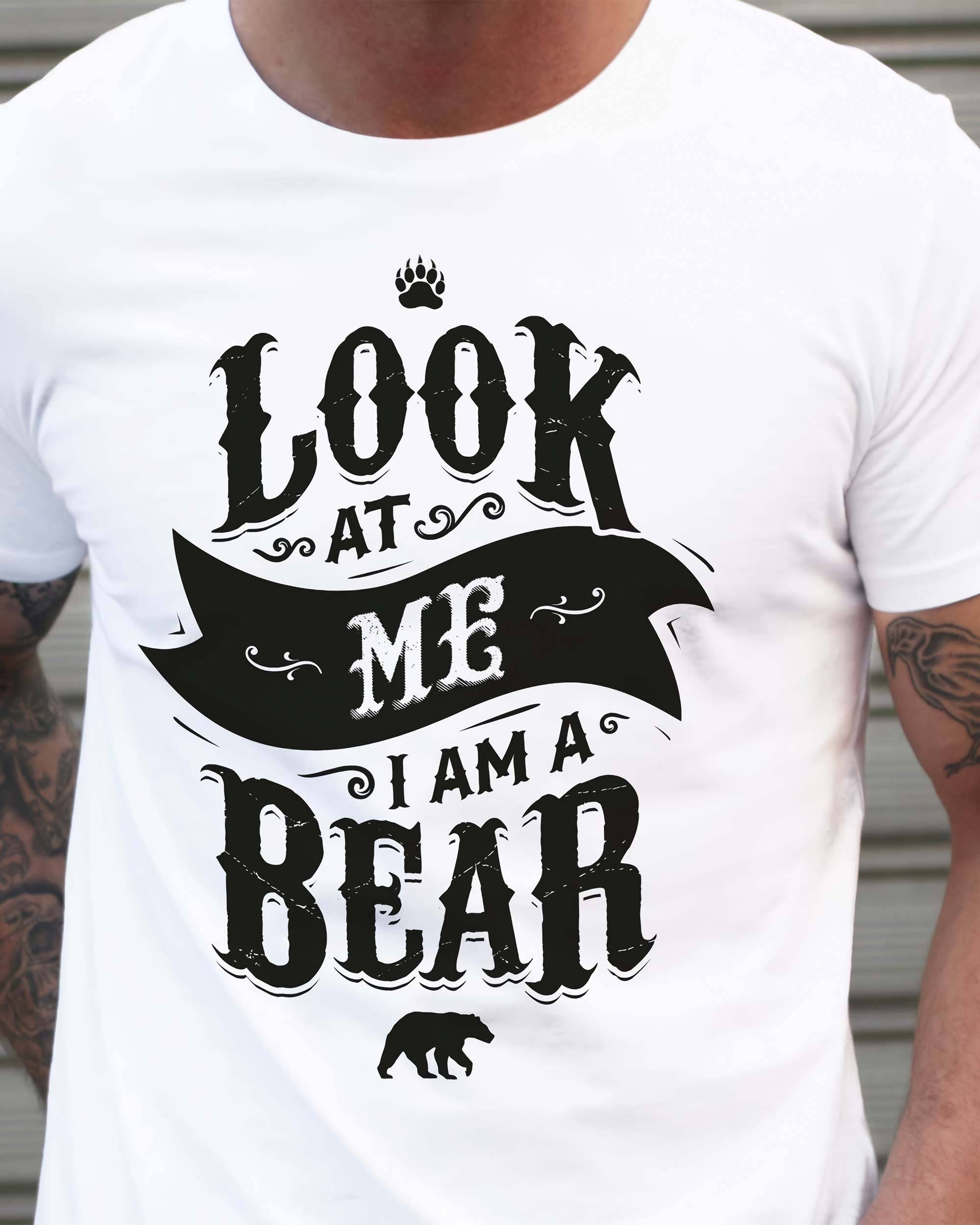 T-shirt I'Am A Bear de couleur Blanc par Snevi