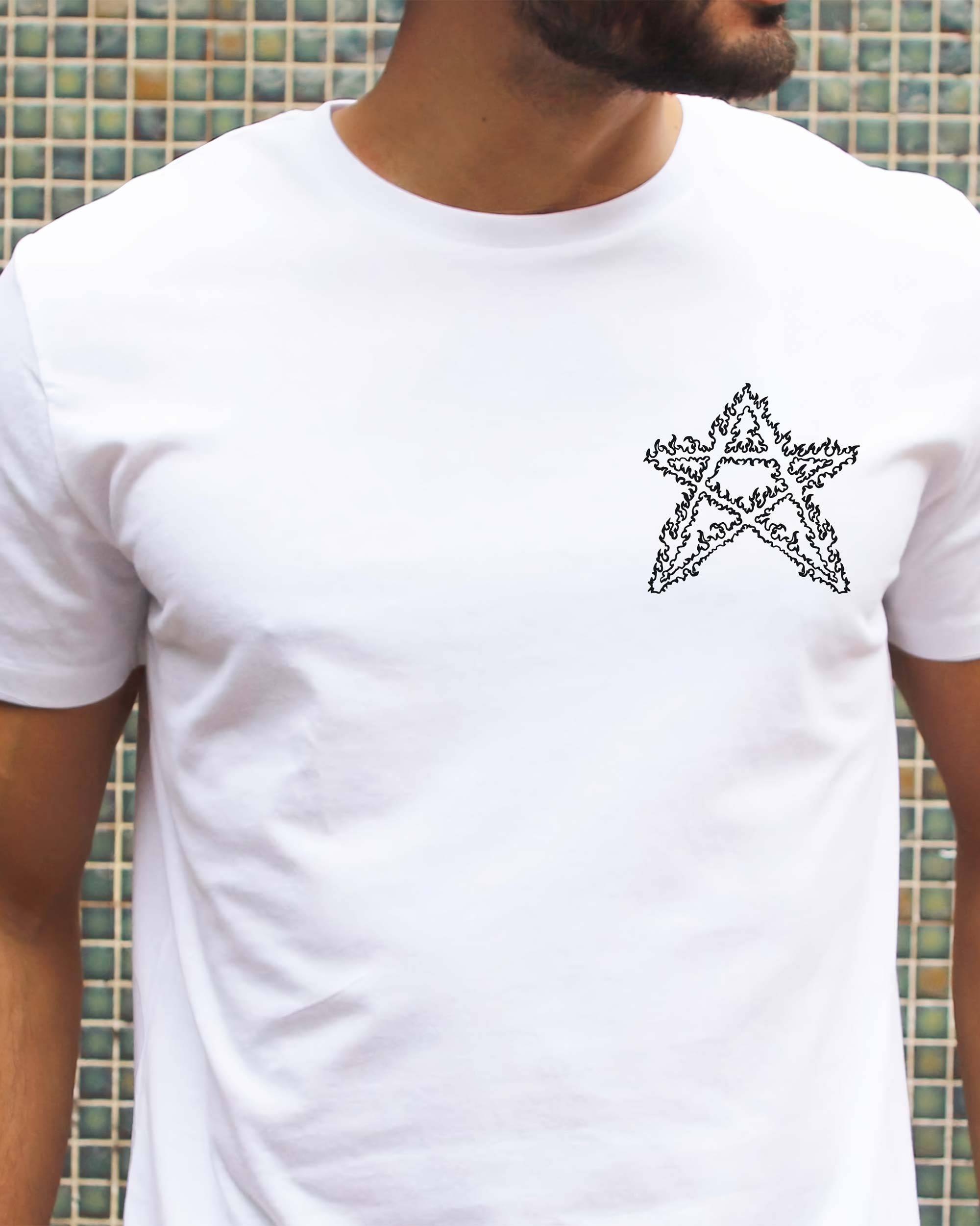T-shirt Pentagramme de couleur Blanc par Daydreamer