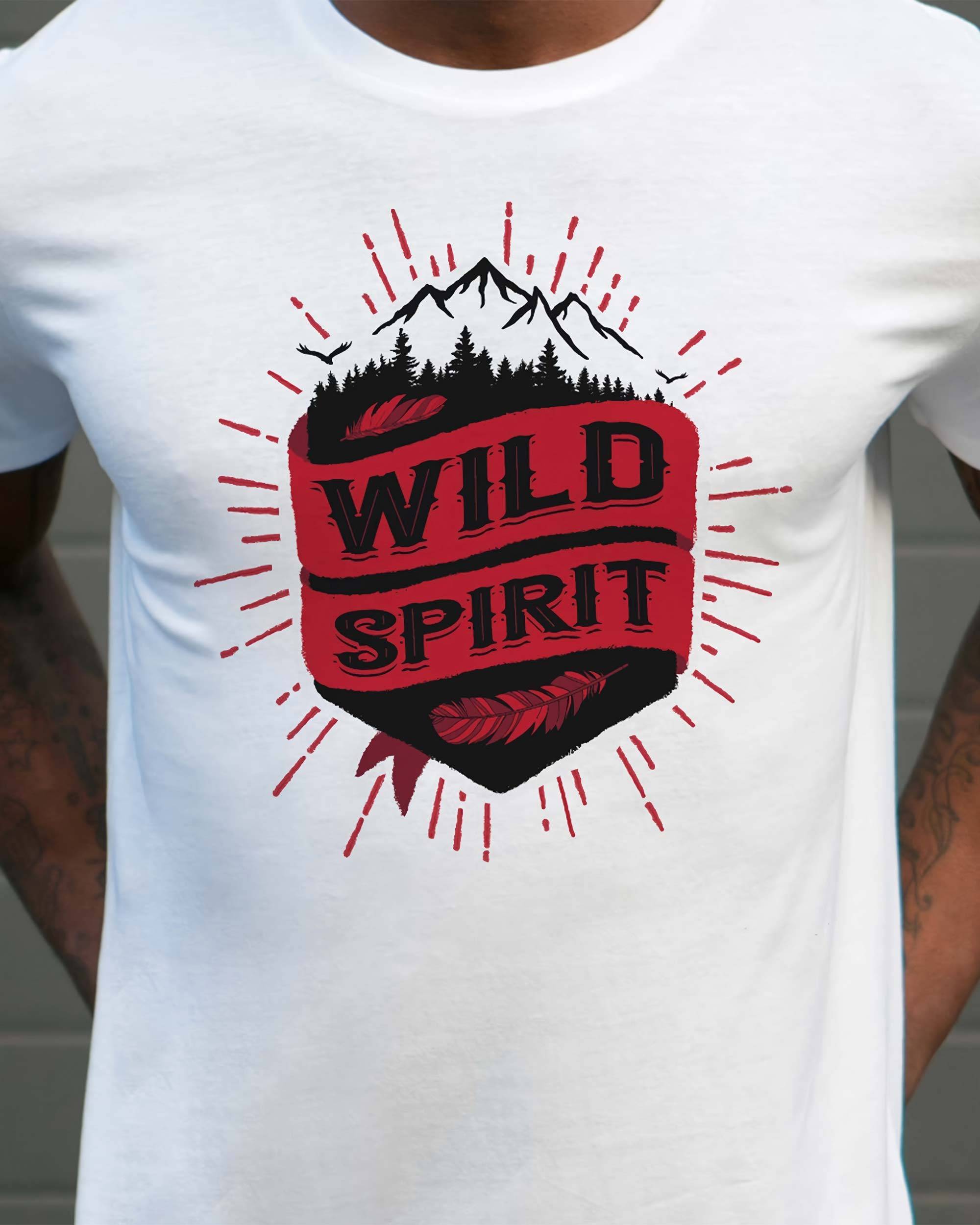 T-shirt Wild Spirit de couleur Blanc par Snevi