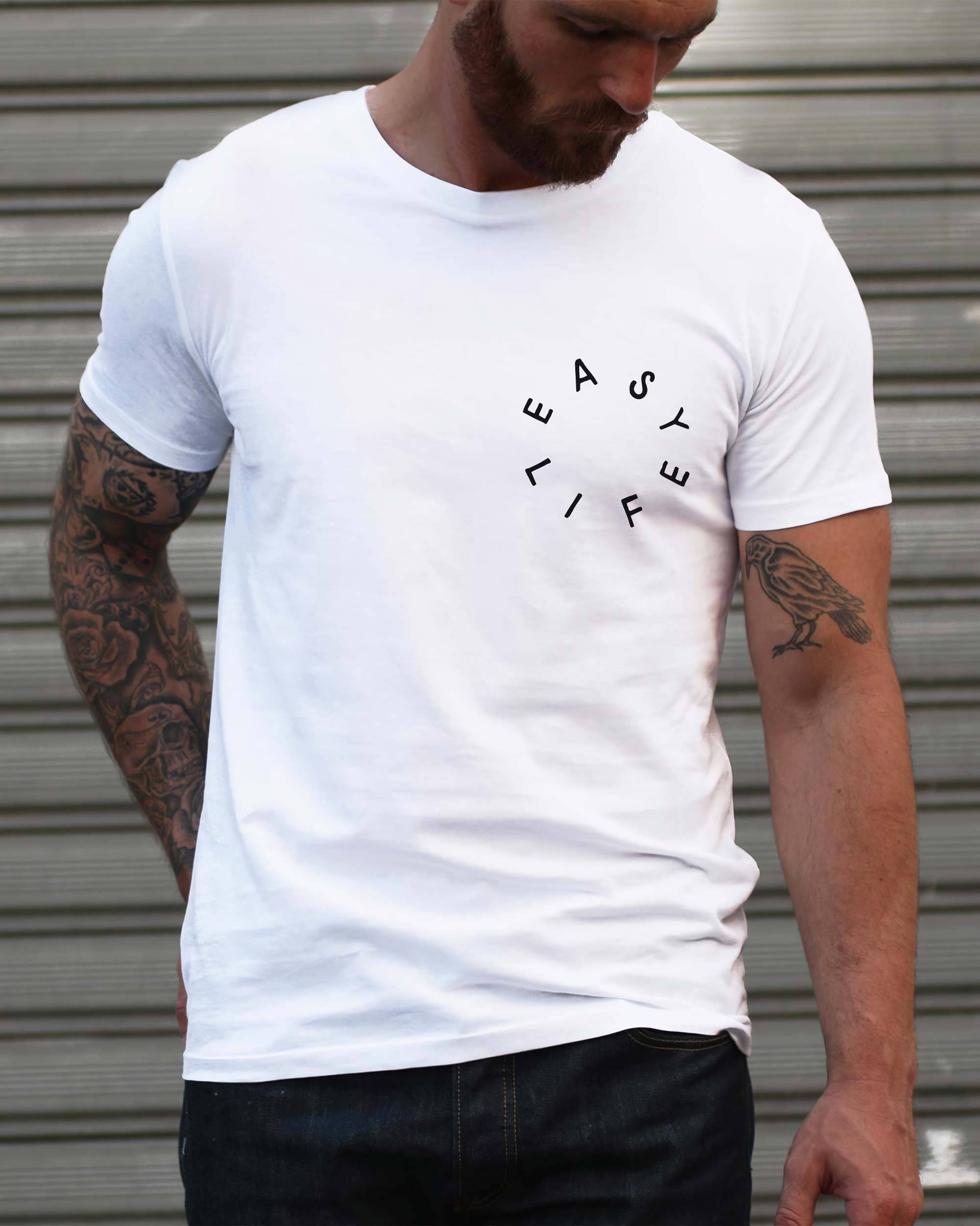 T-shirt Easy Life de couleur Blanc par Thymoos