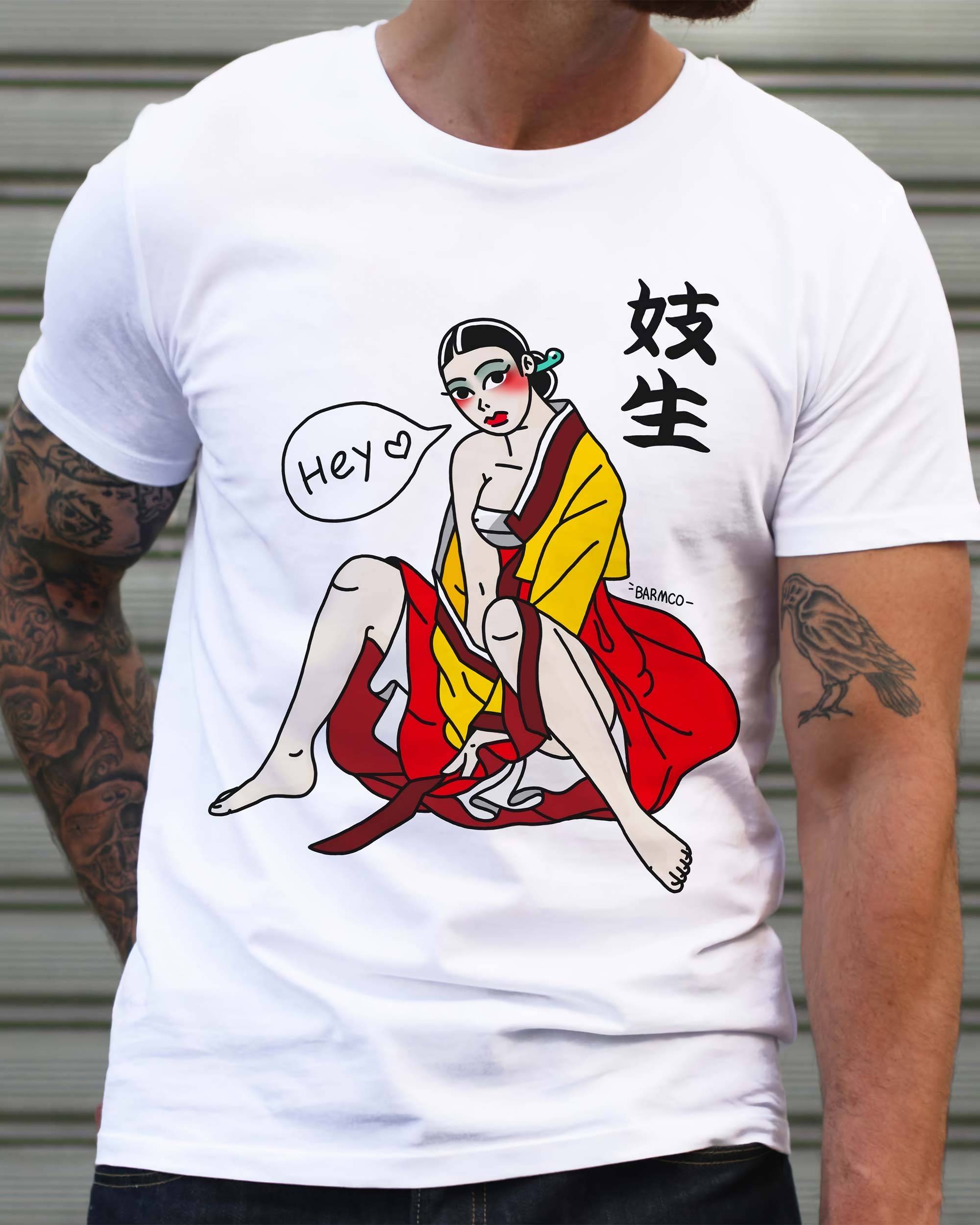 T-shirt Gisaeng de couleur Blanc par Barmco