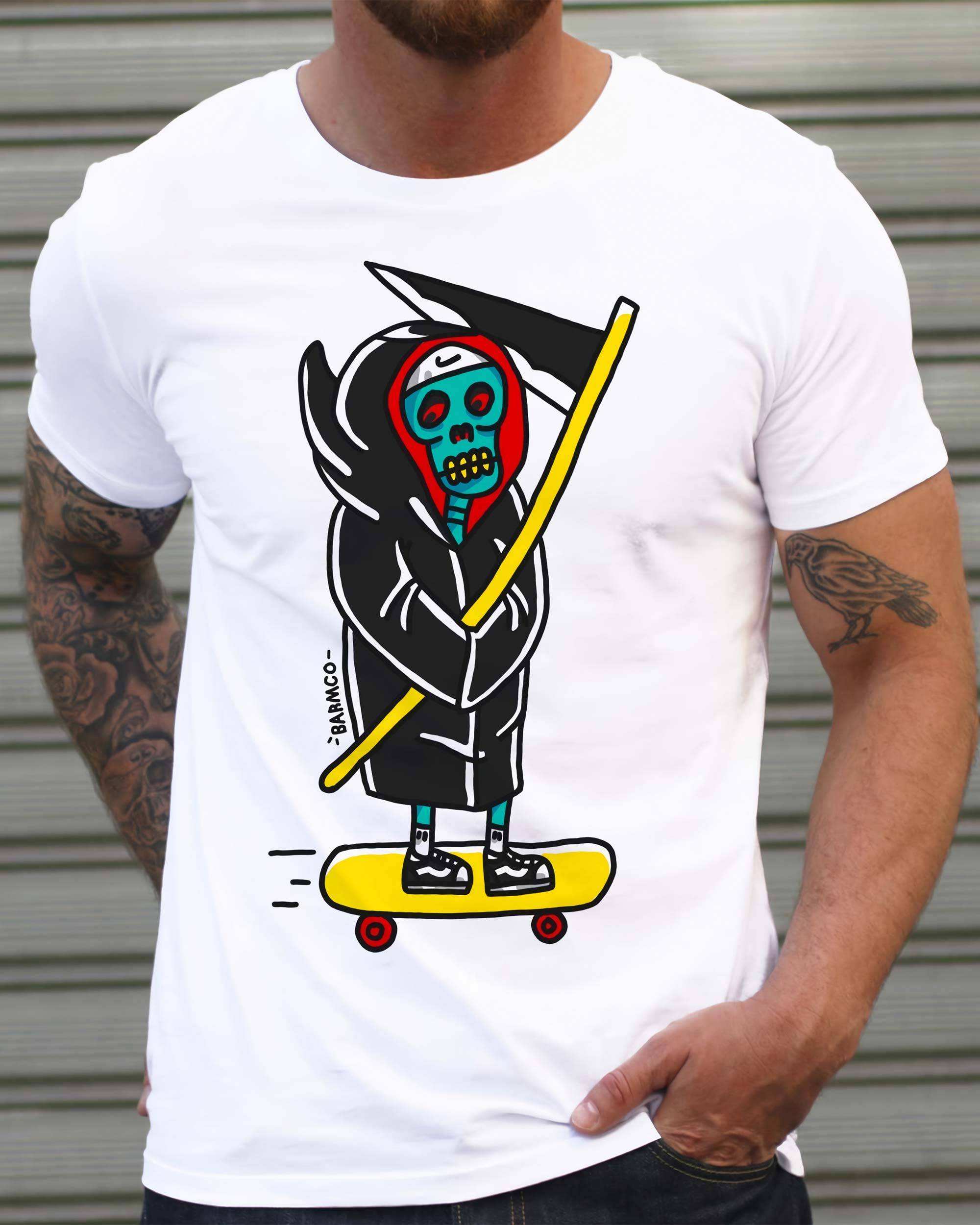 T-shirt Board Reaper de couleur Blanc par Barmco
