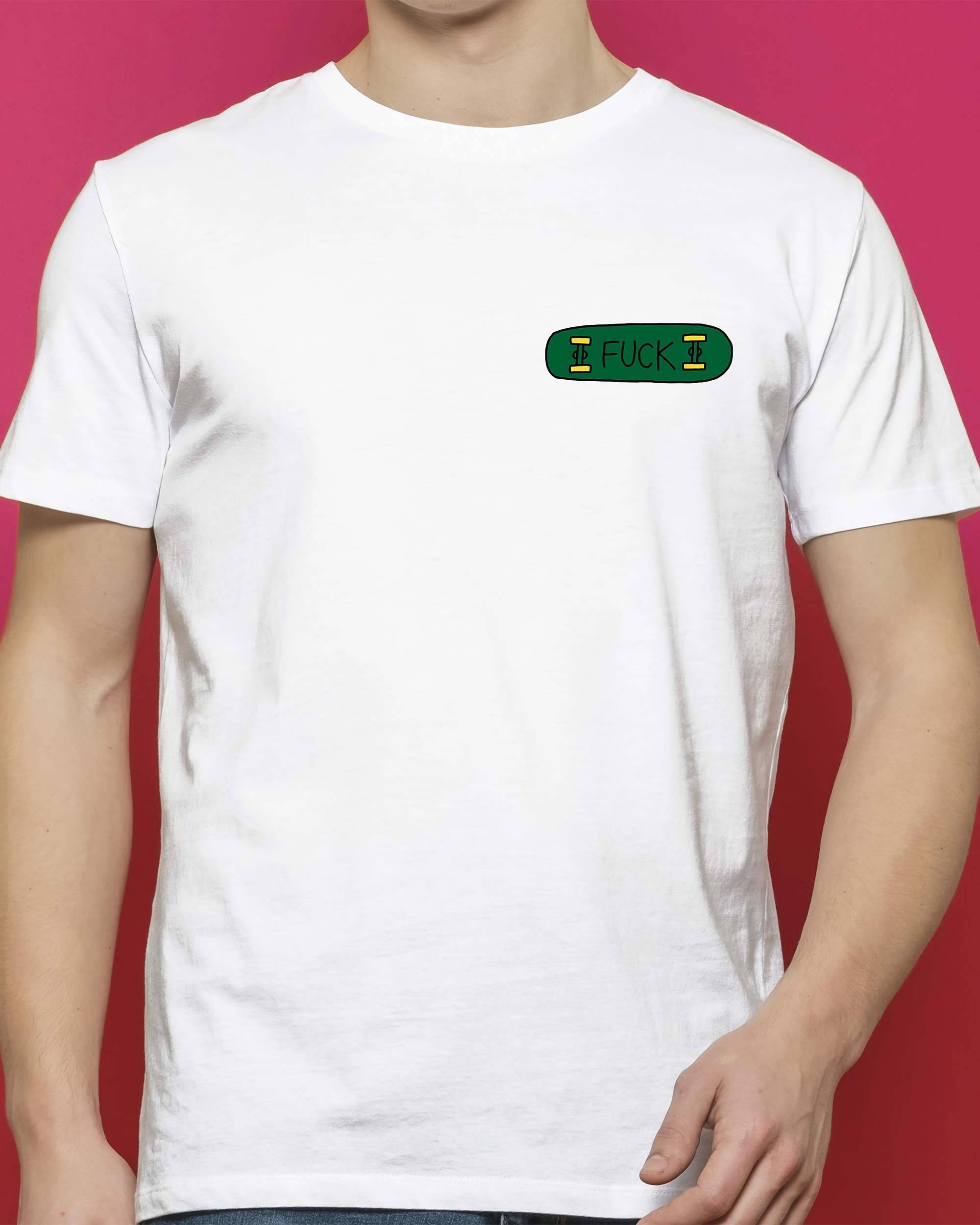 T-shirt Fuck Board de couleur Blanc par Barmco