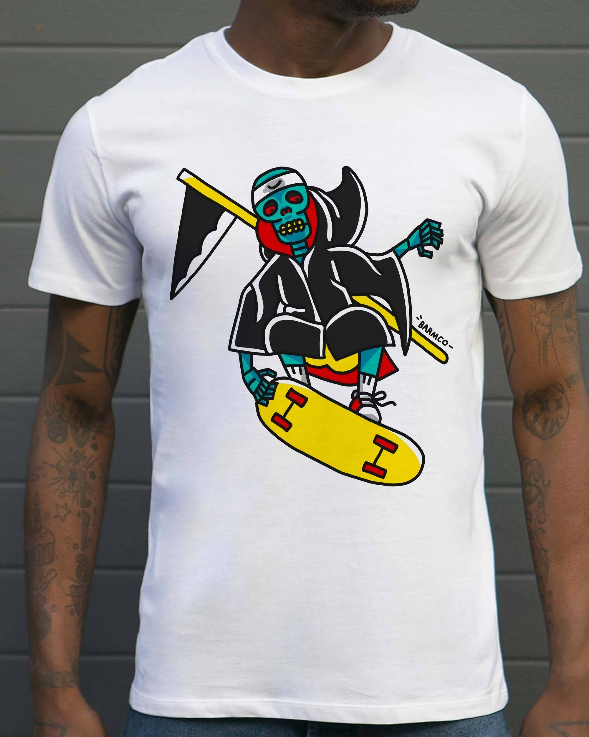 T-shirt Camarde Skate de couleur Blanc par Barmco