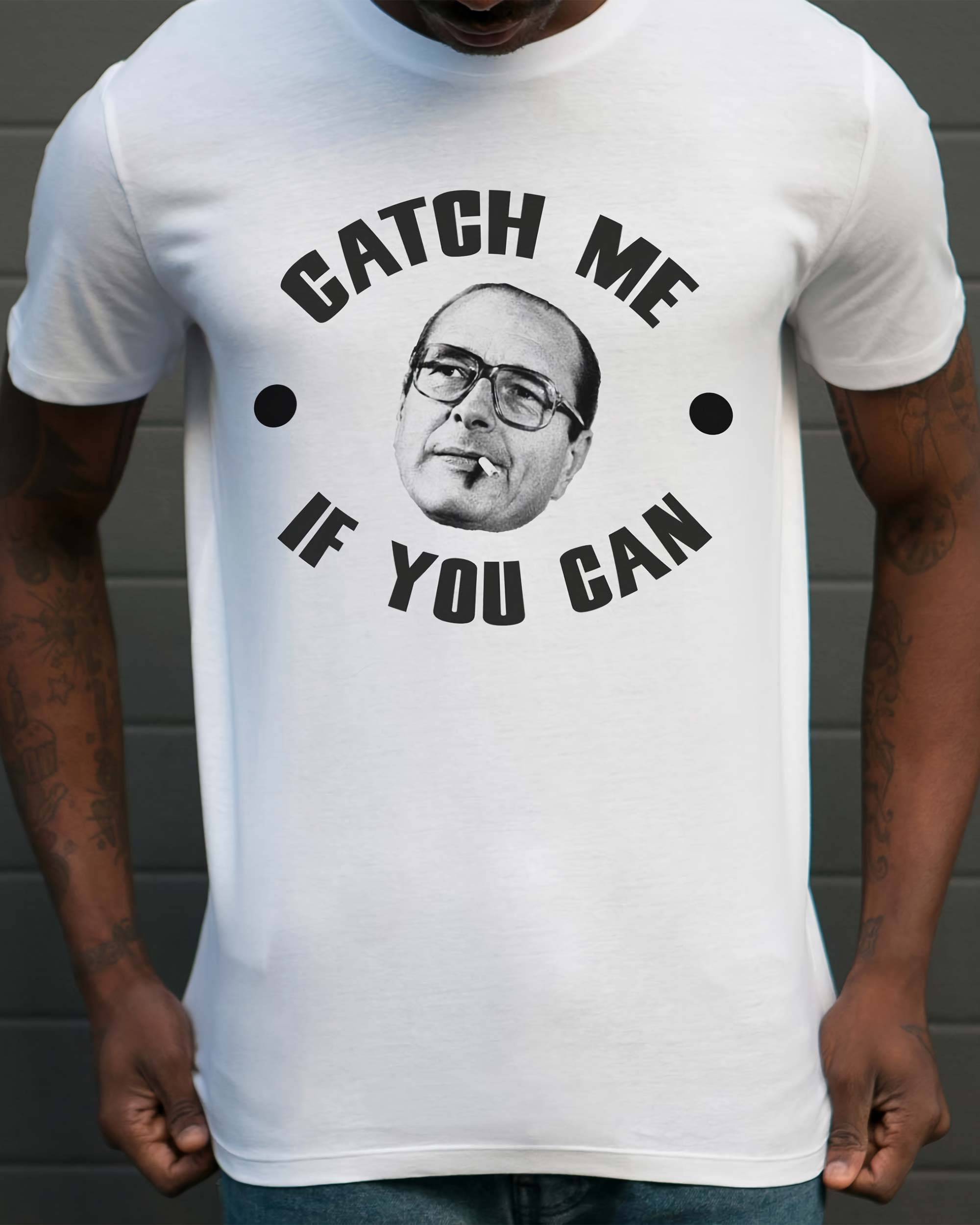 T-shirt Catch Me If You Can 2.0 de couleur Blanc par Hexagone