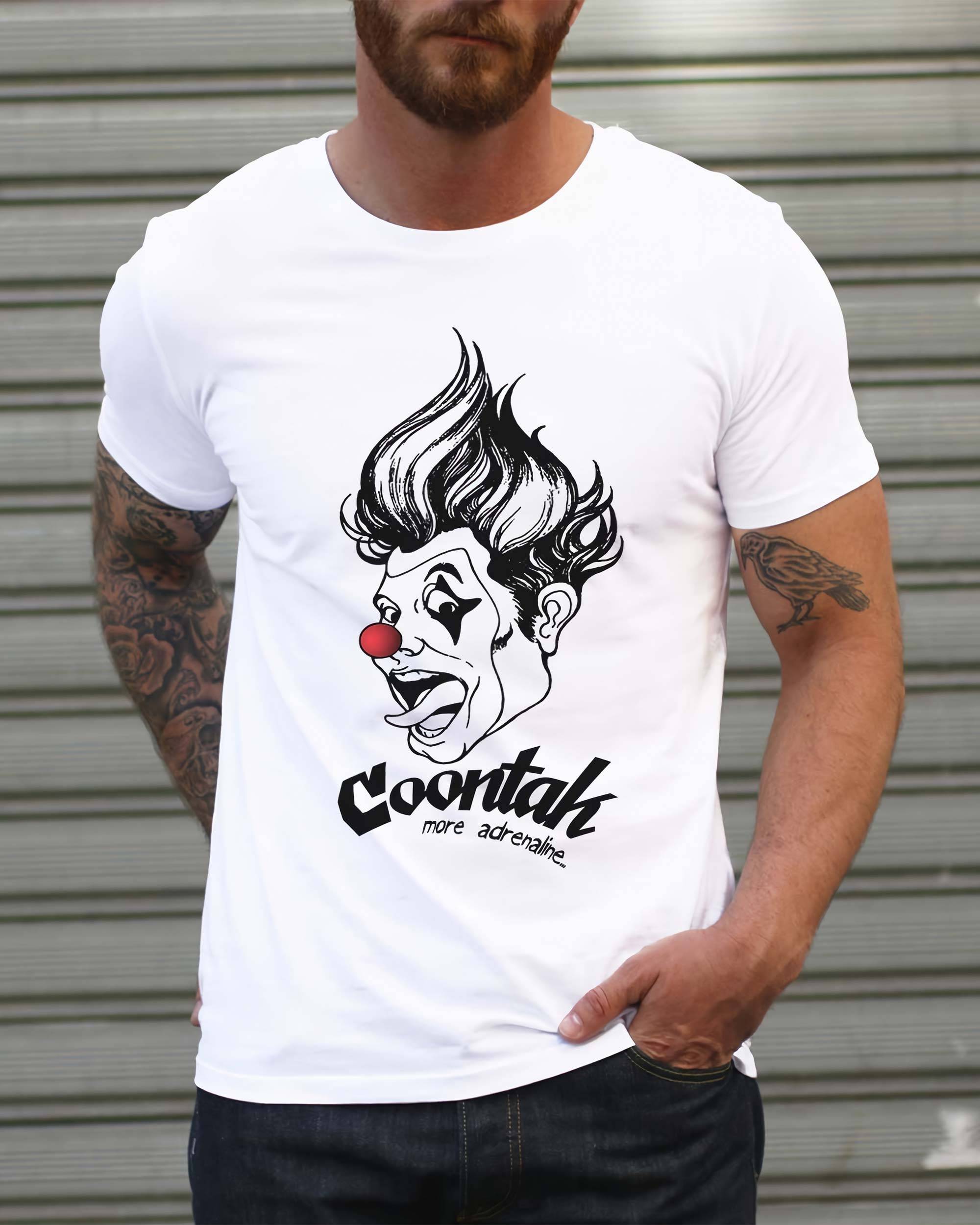 T-shirt Clown de couleur Blanc par Coontak