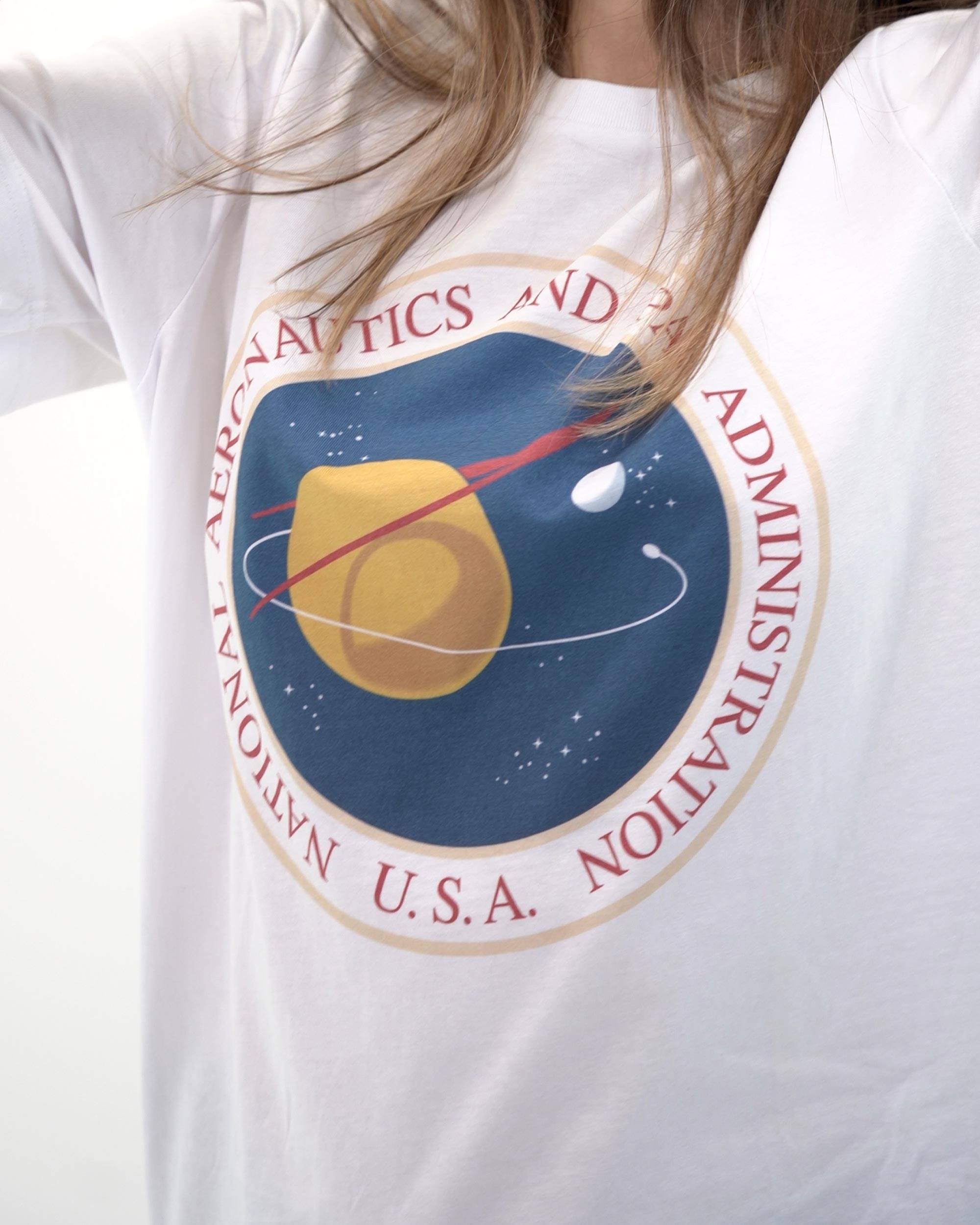 T-shirt NASA Vintage de couleur Blanc