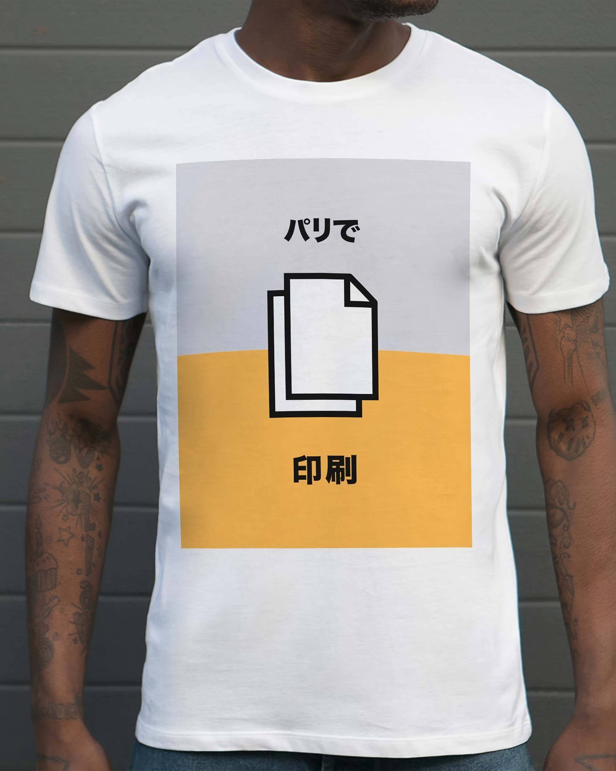 T-shirt Kami de couleur Blanc par Aecho