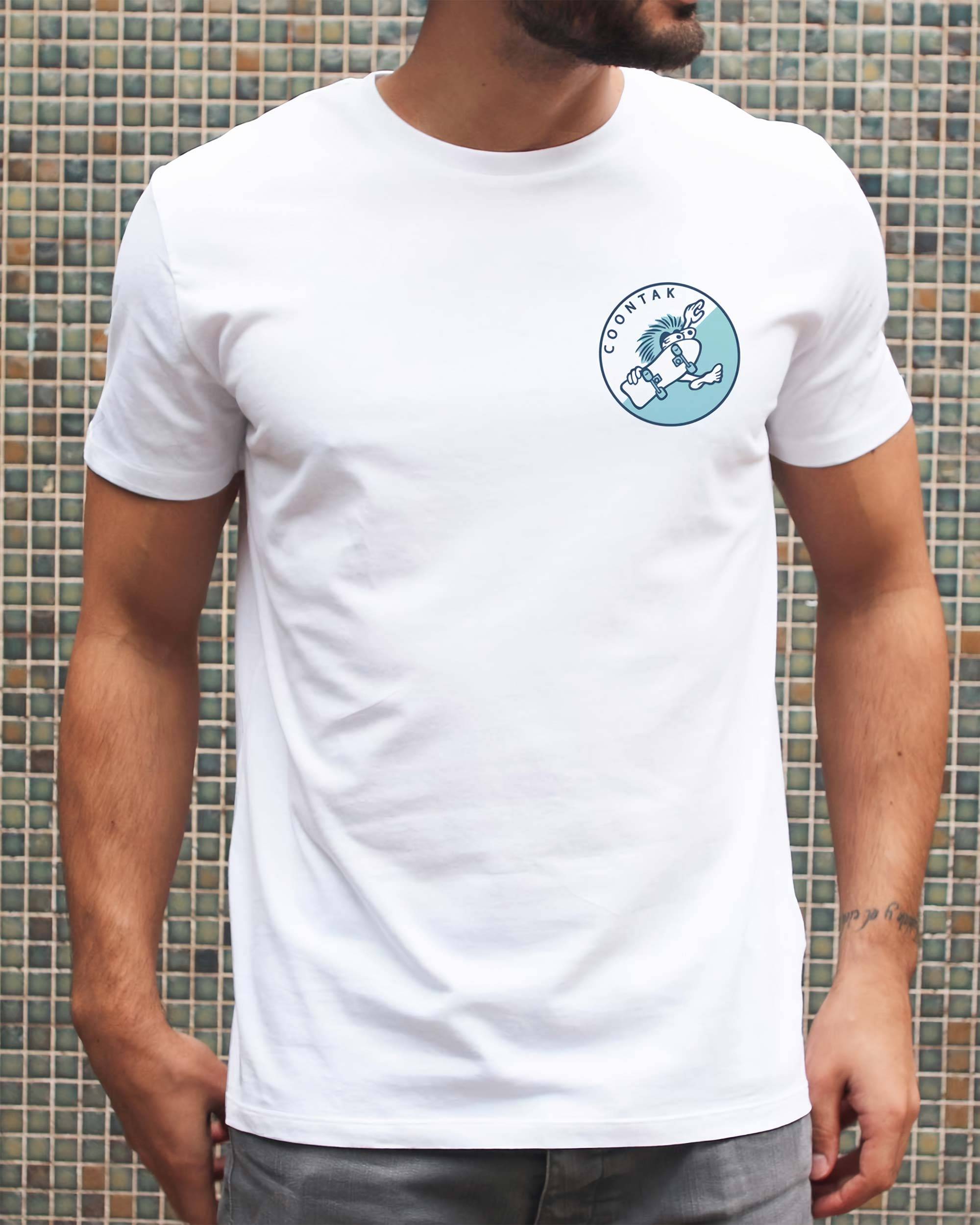T-shirt Skate Monster de couleur Blanc par Coontak