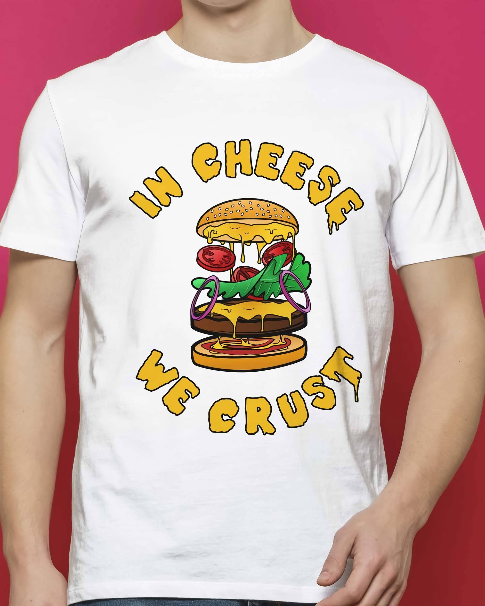 T-shirt In Cheese We Crust de couleur Blanc