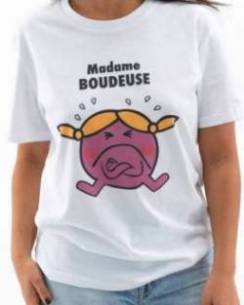 T-shirt Femme avec un Madame Boudeuse Grafitee