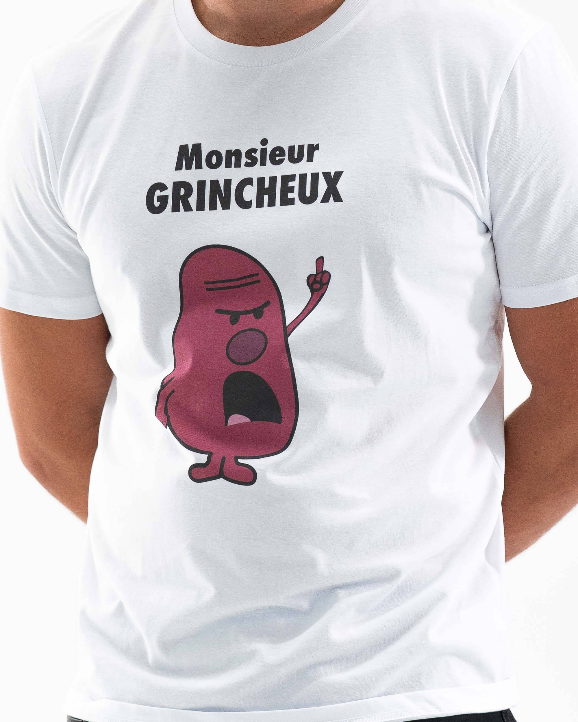 T-shirt Monsieur Grincheux de couleur Blanc