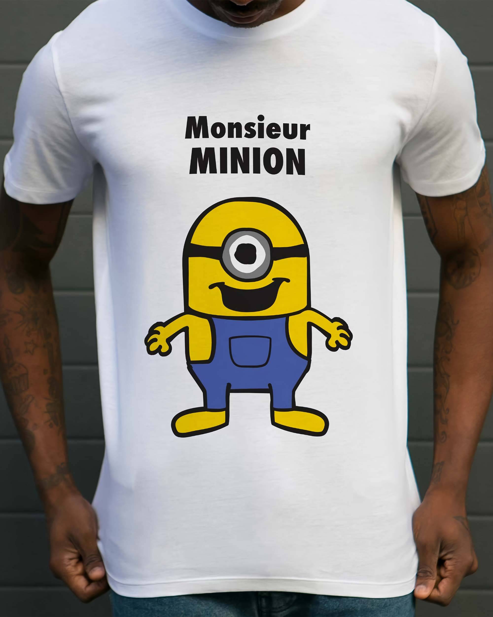T-shirt Monsieur Minion de couleur Blanc