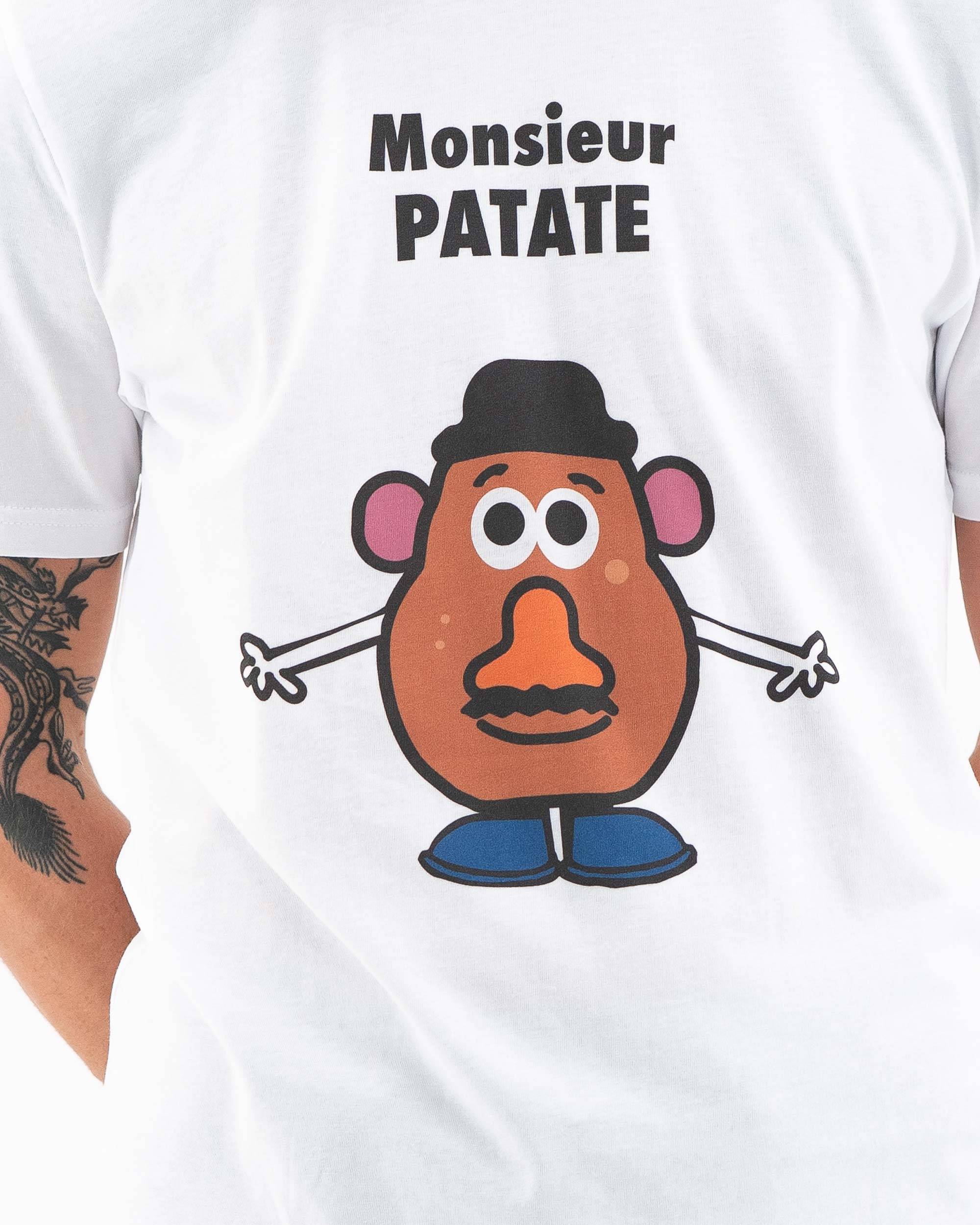 T-shirt Monsieur Patate de couleur Blanc