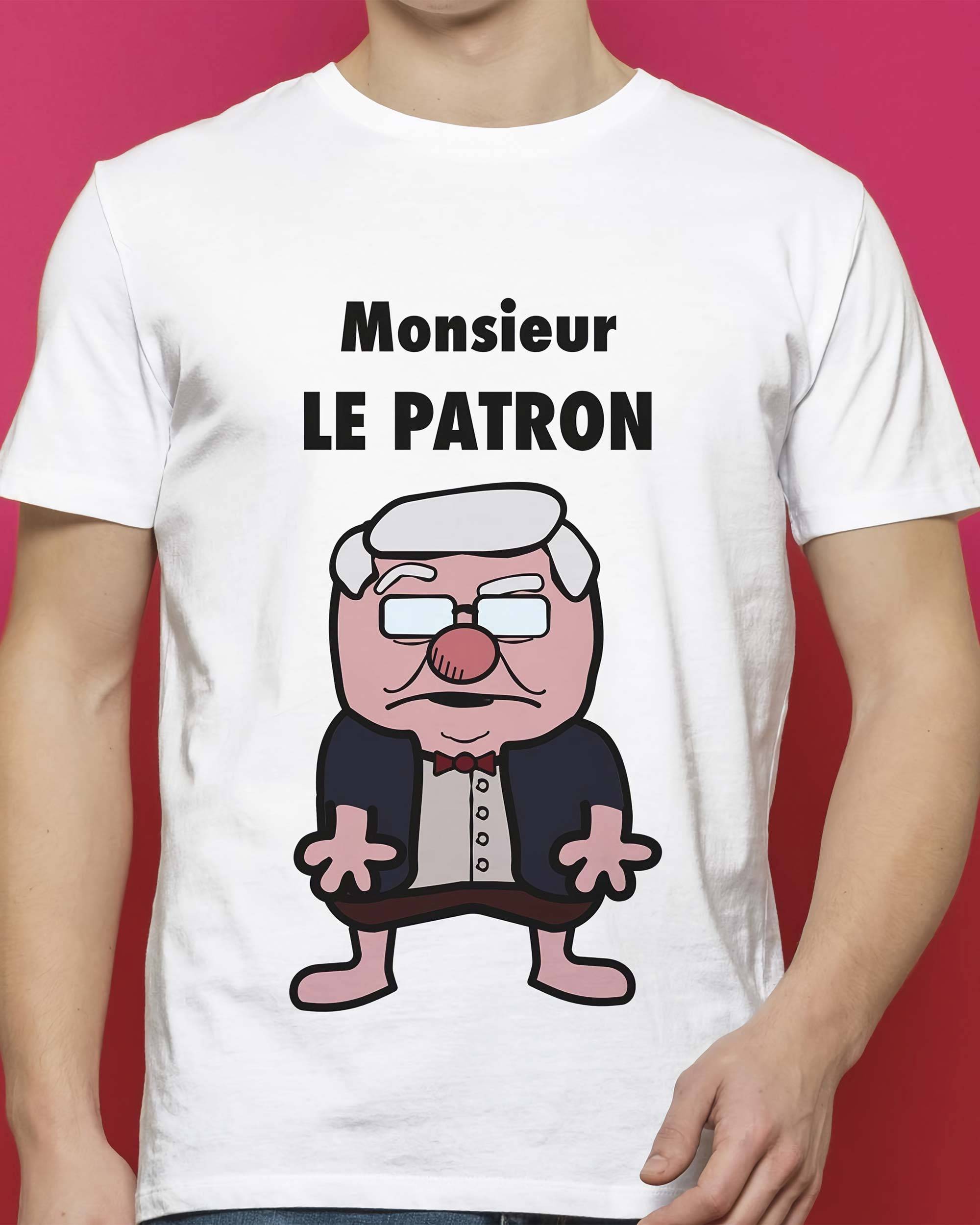 T-shirt Monsieur Le Patron de couleur Blanc