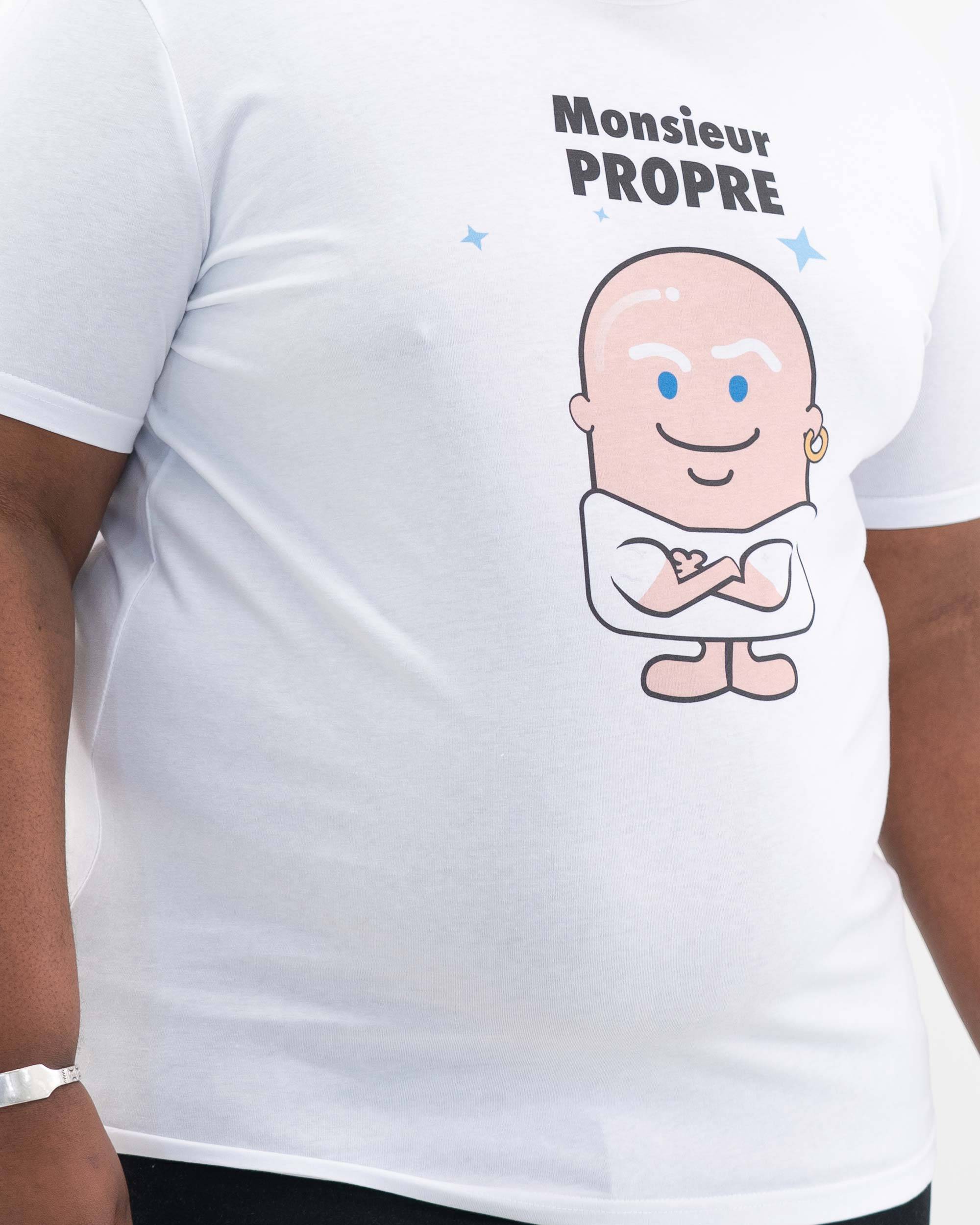 T-shirt Monsieur Propre de couleur Blanc