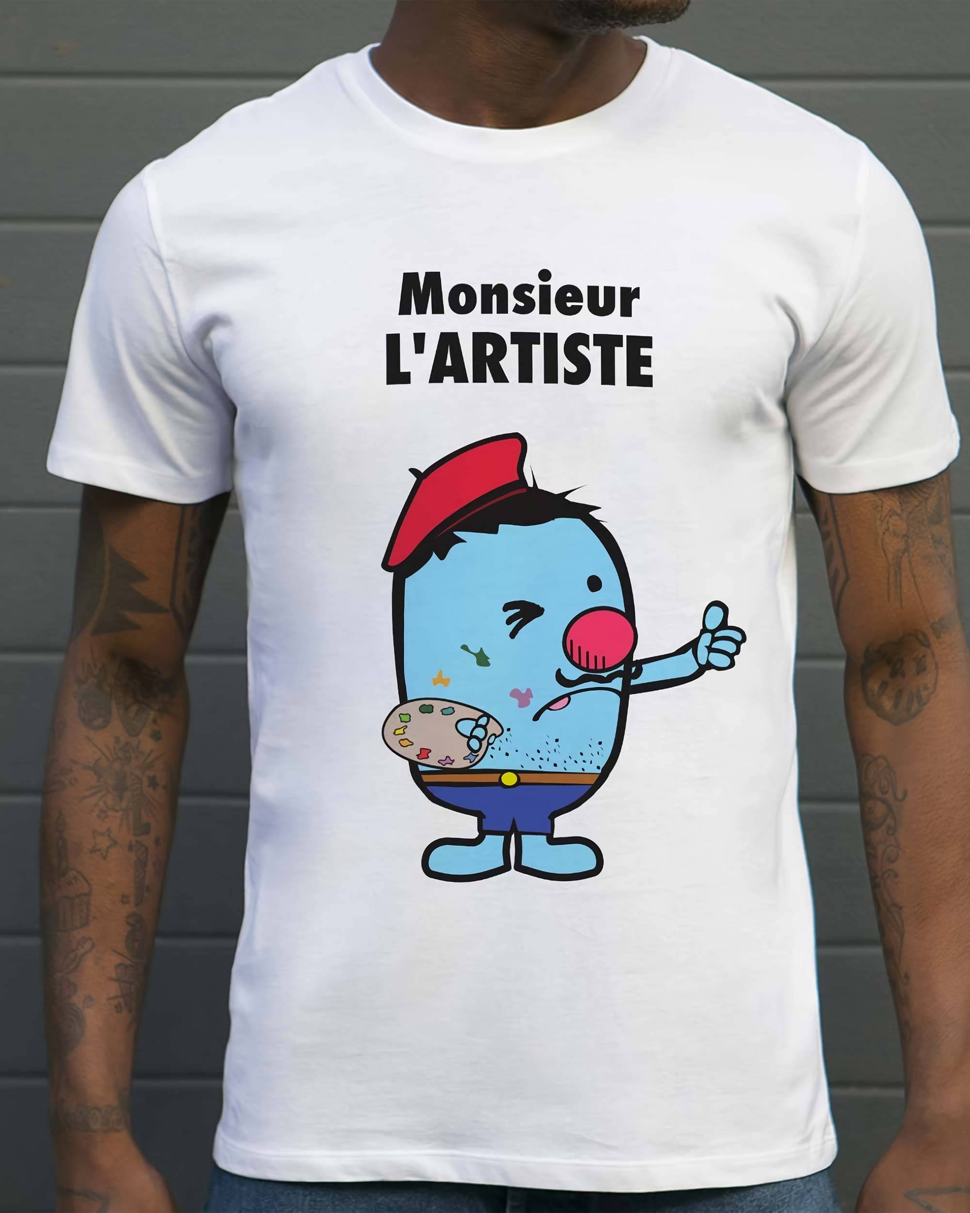 T-shirt Monsieur l'Artiste de couleur Blanc