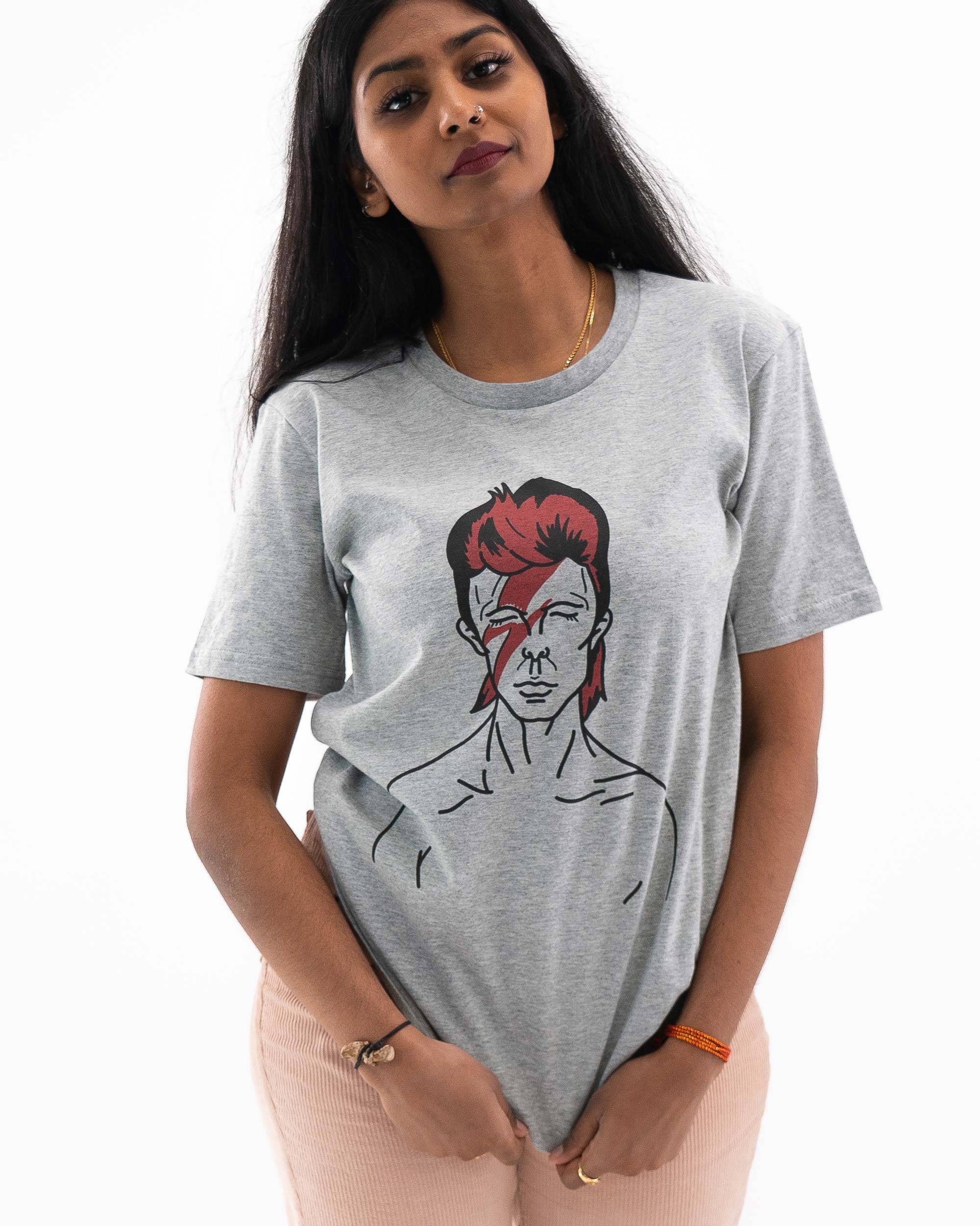T-shirt Aladdin Sane (bichromie) de couleur Blanc par Gogi