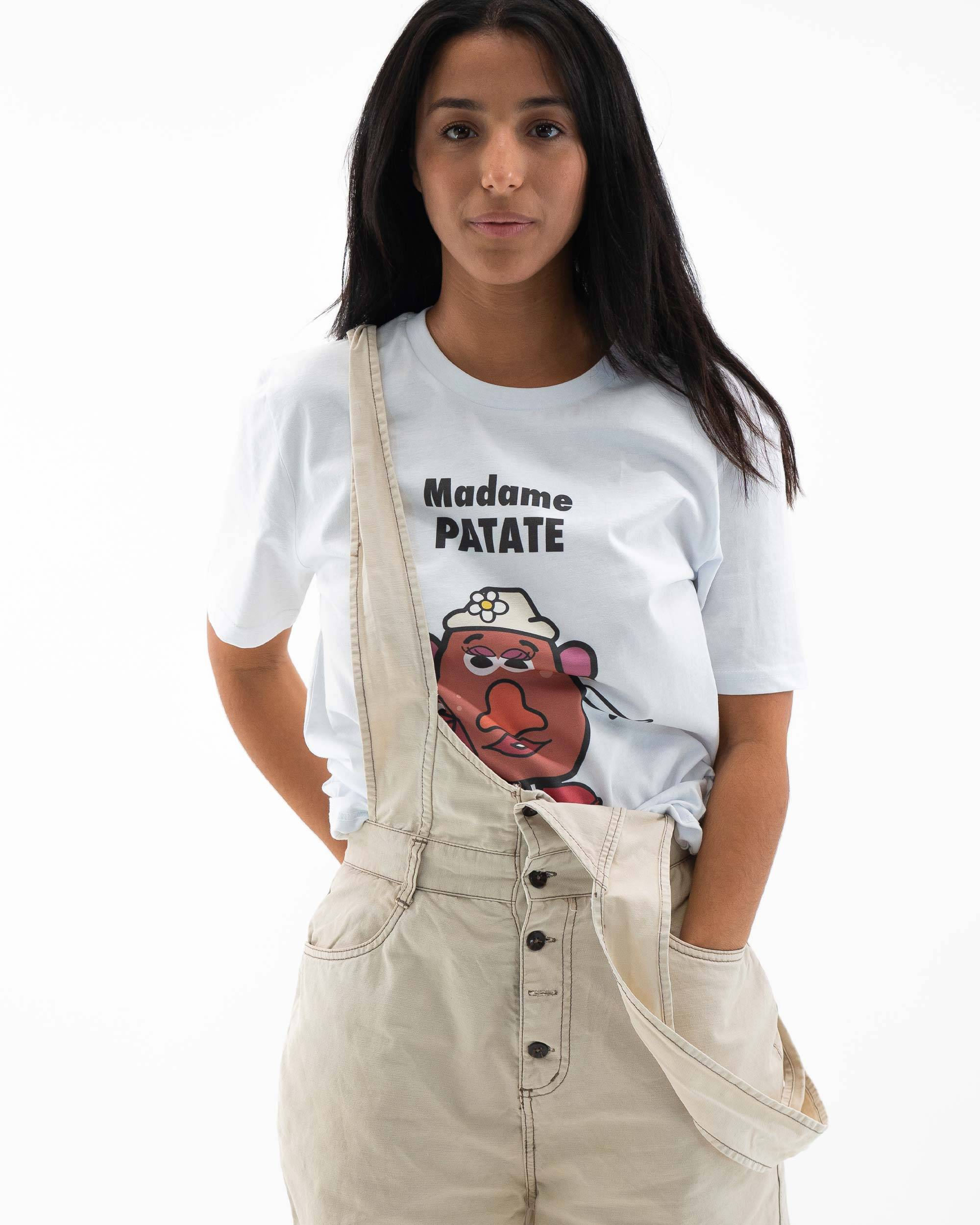 T-shirt Madame Patate de couleur Blanc
