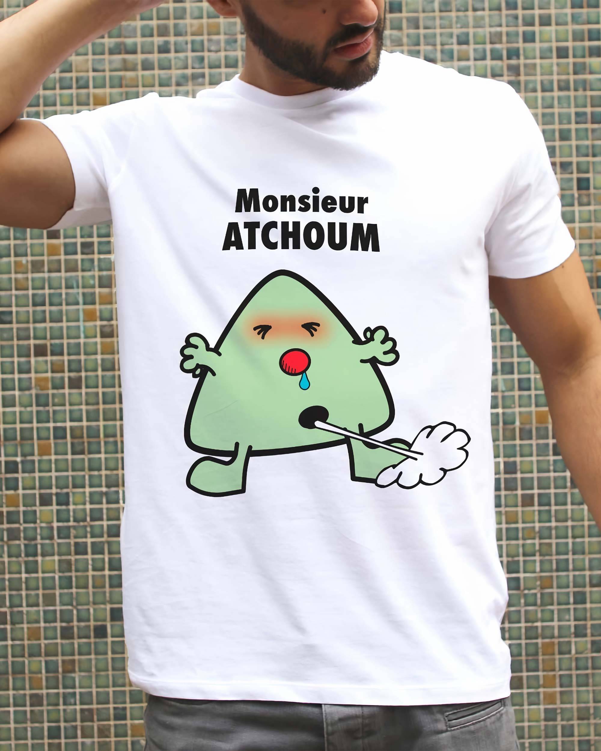 T-shirt Monsieur Atchoum de couleur Blanc