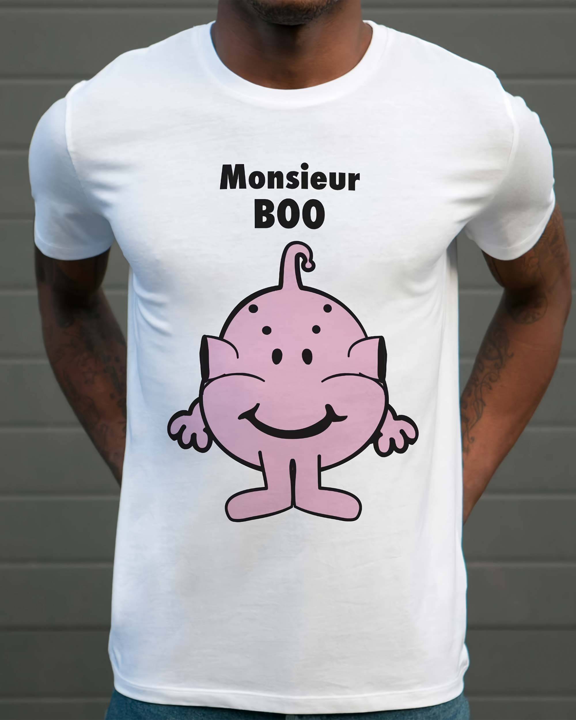 T-shirt Monsieur Boo de couleur Blanc