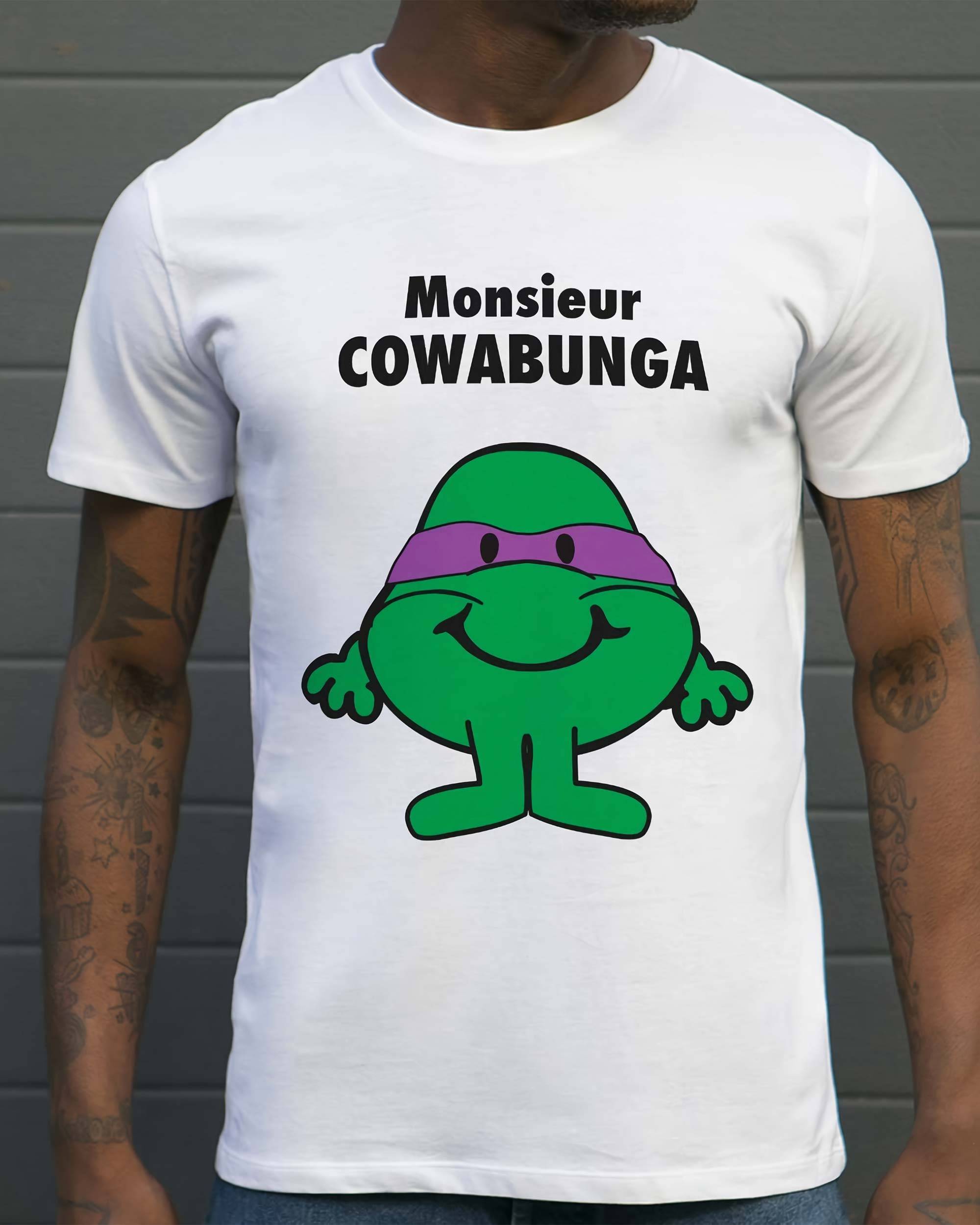 T-shirt Monsieur Cowabunga de couleur Blanc
