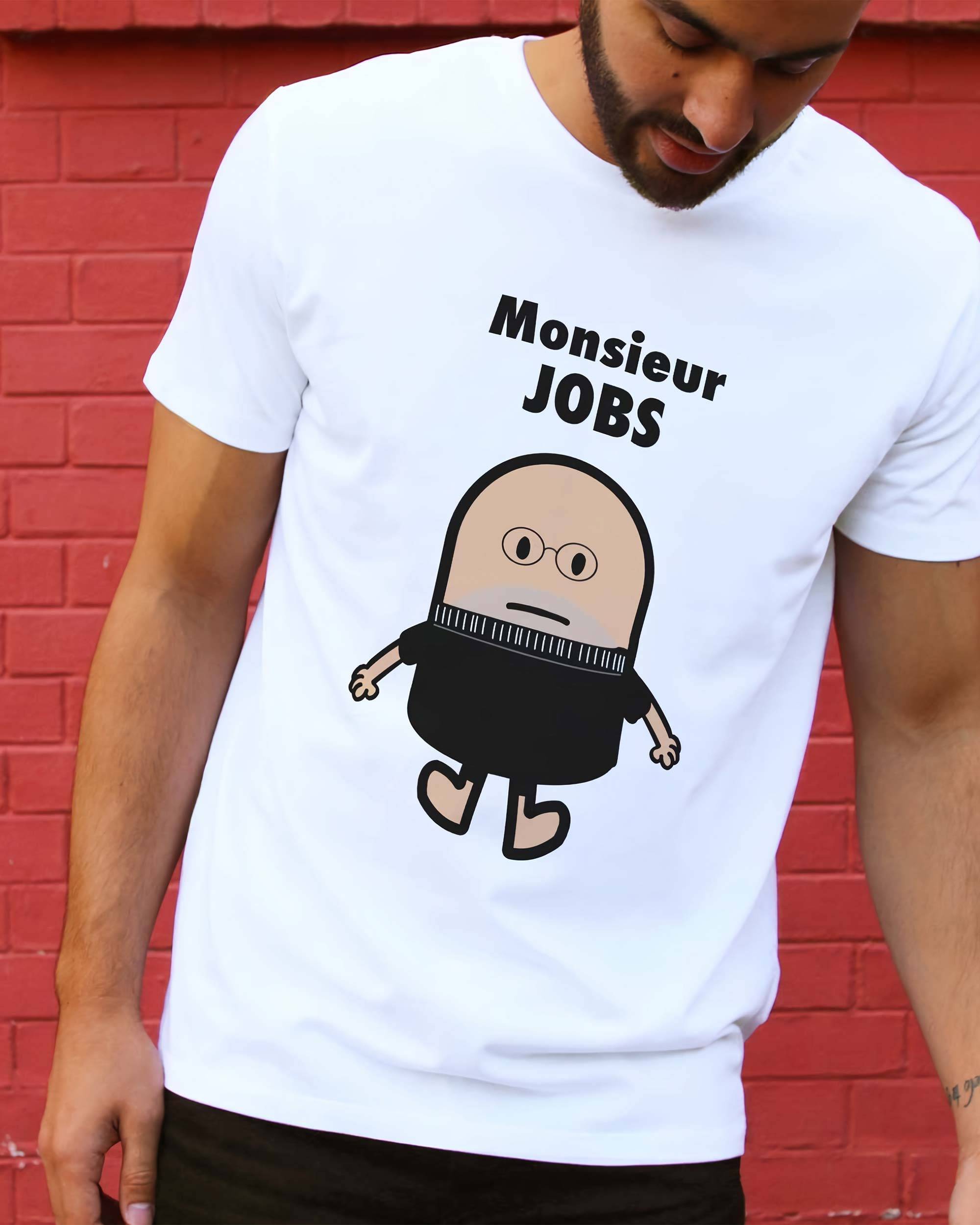 T-shirt Monsieur Jobs de couleur Blanc