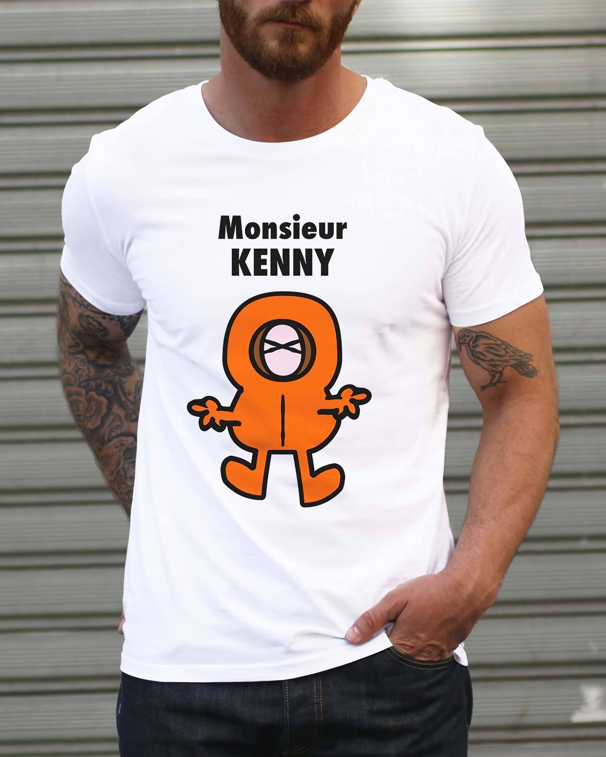 T-shirt Monsieur Kenny de couleur Blanc