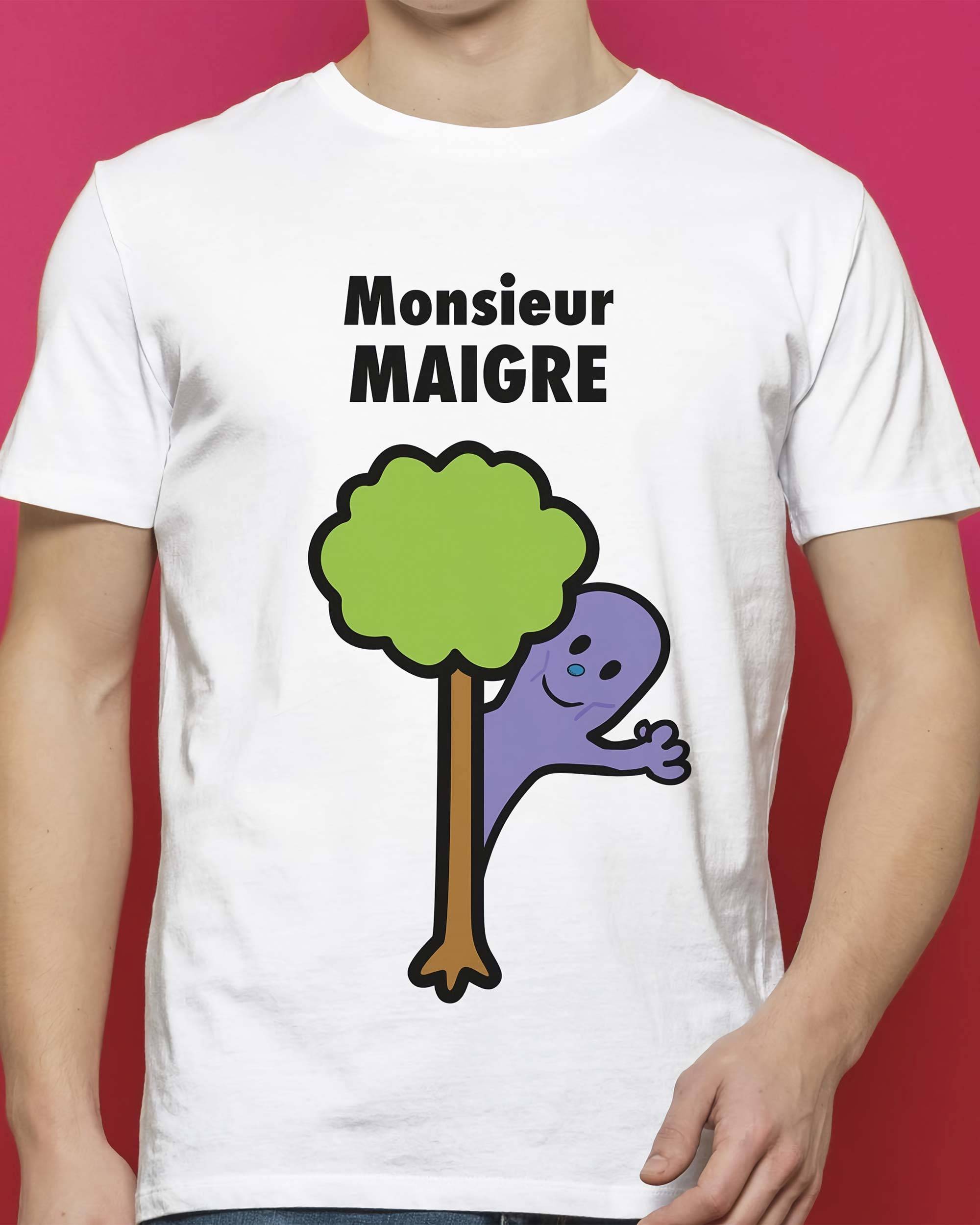 T-shirt Monsieur Maigre de couleur Blanc