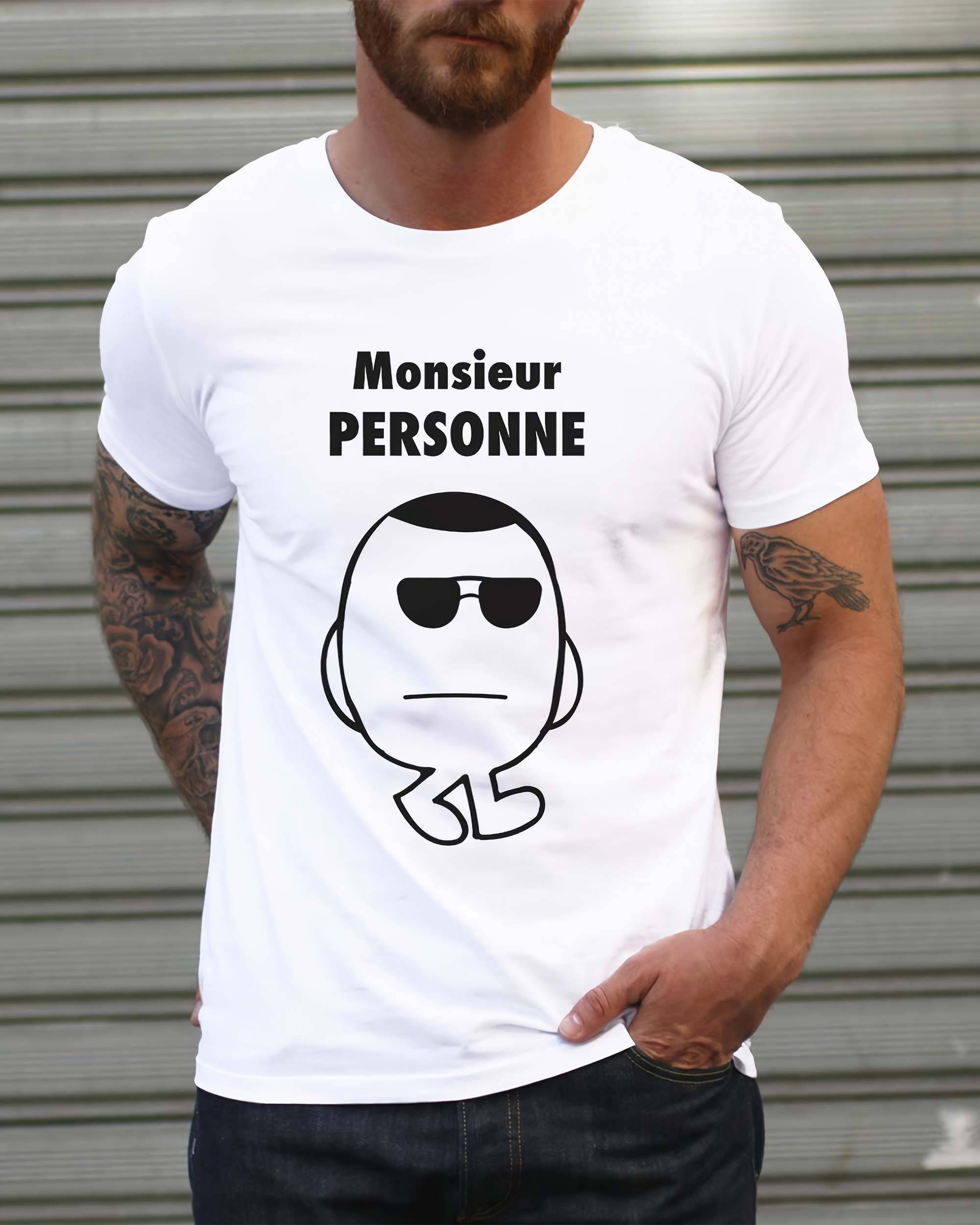T-shirt Monsieur Personne de couleur Blanc