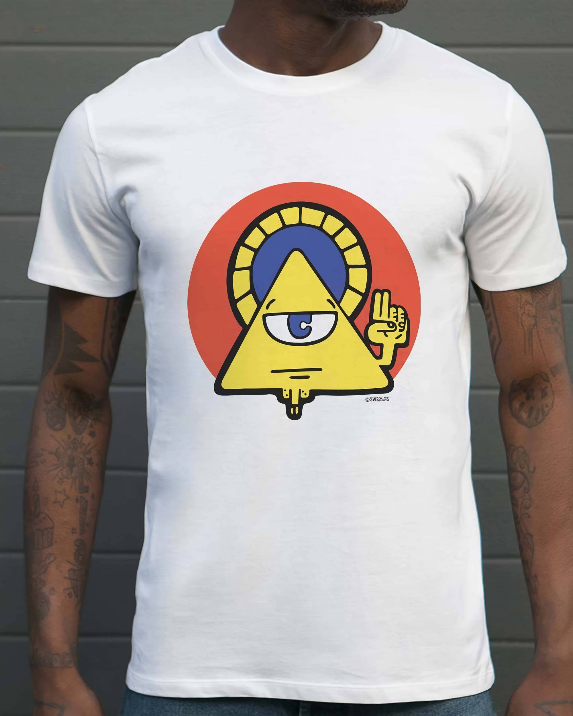 T-shirt Illuminati de couleur Blanc par Sweet-As