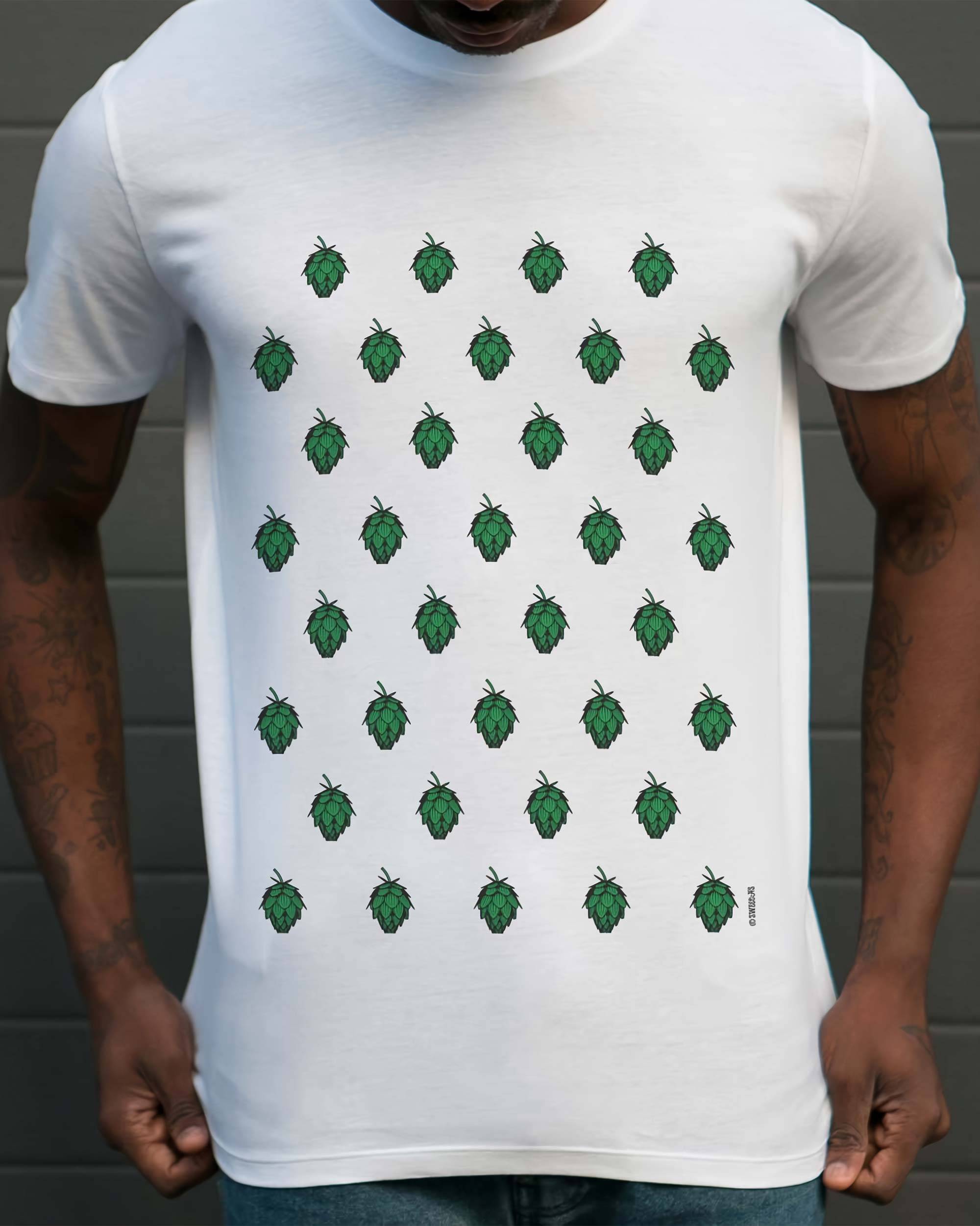 T-shirt Pattern Hop de couleur Blanc par Sweet-As