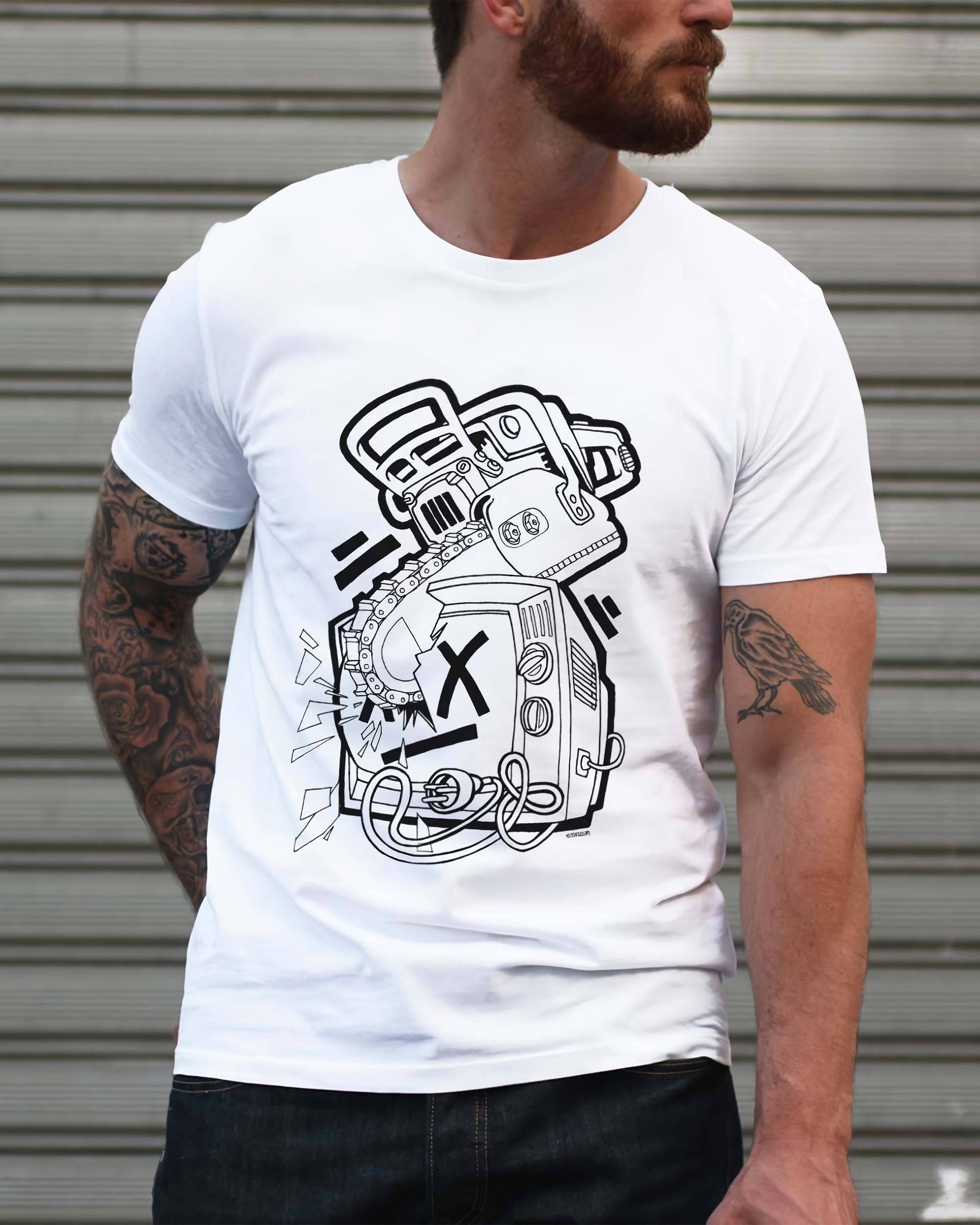 T-shirt Exutoire de couleur Blanc par Sweet-As