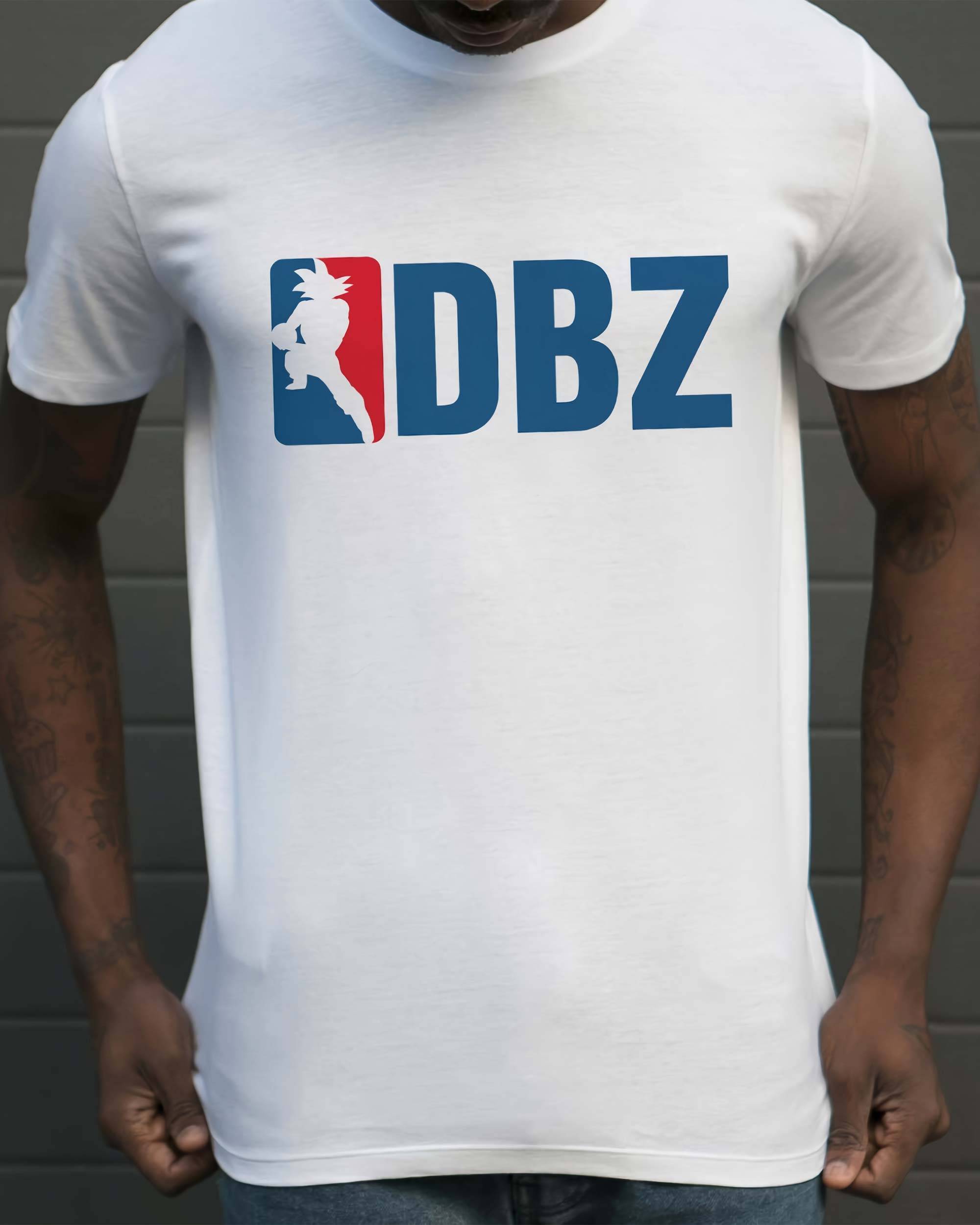 T-shirt DBZ NBA de couleur Blanc