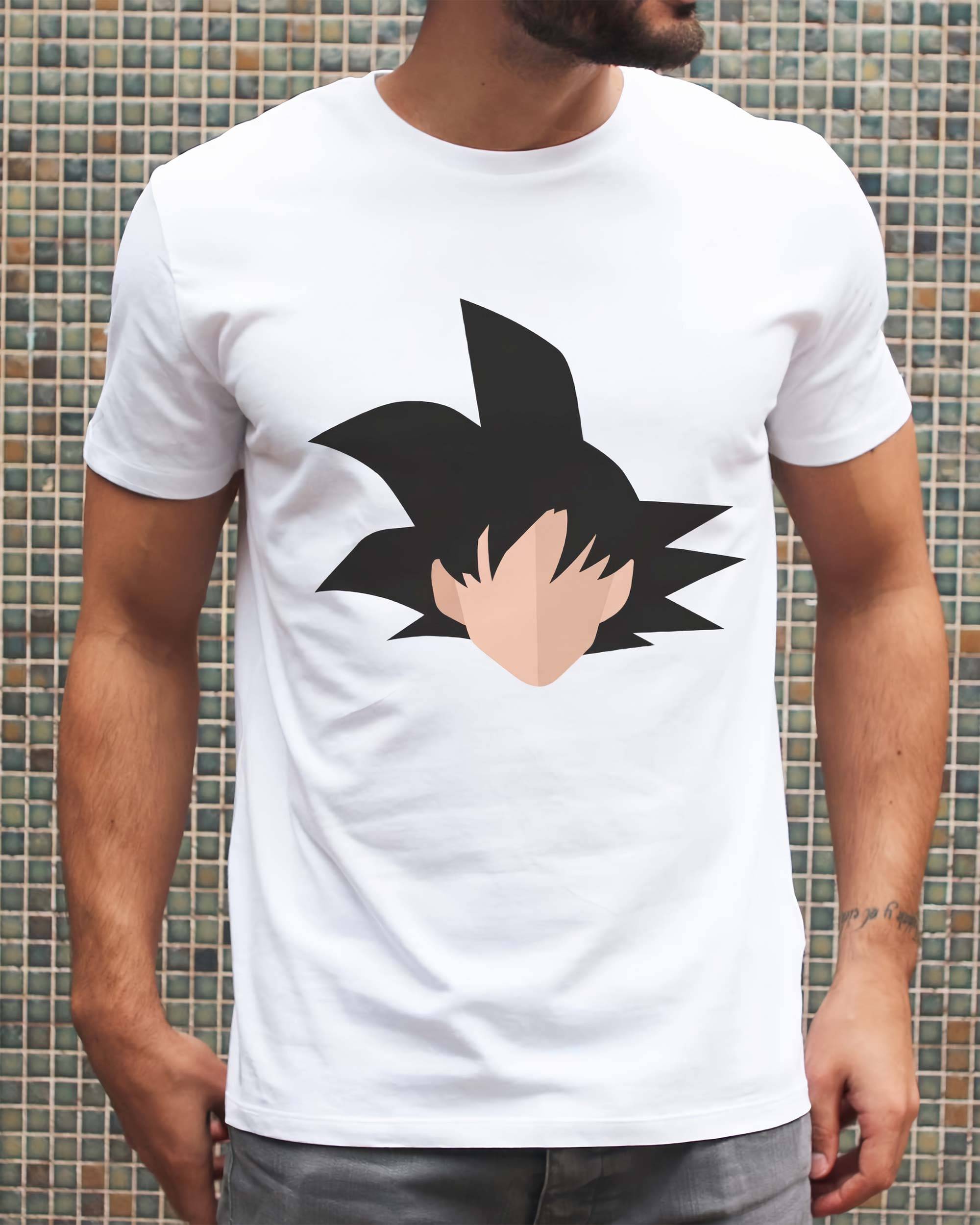 T-shirt Abstract Son Goku de couleur Blanc