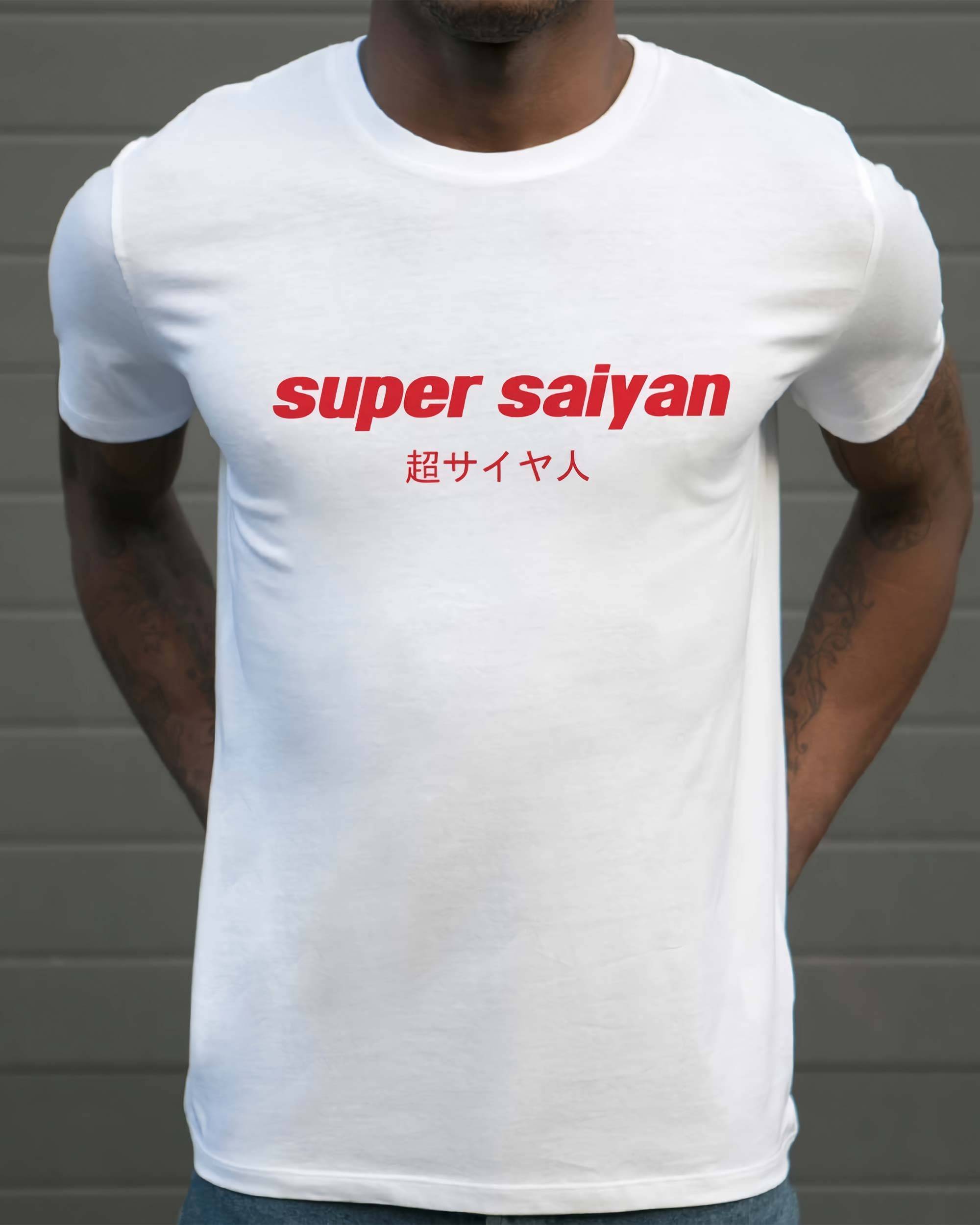 T-shirt Super Saiyan de couleur Blanc