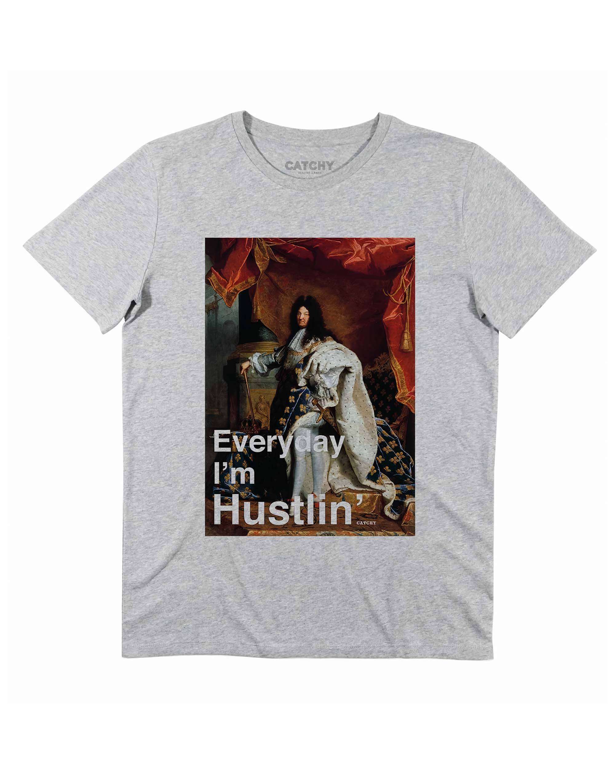 T-shirt Hustlin' de couleur Blanc par Catchy