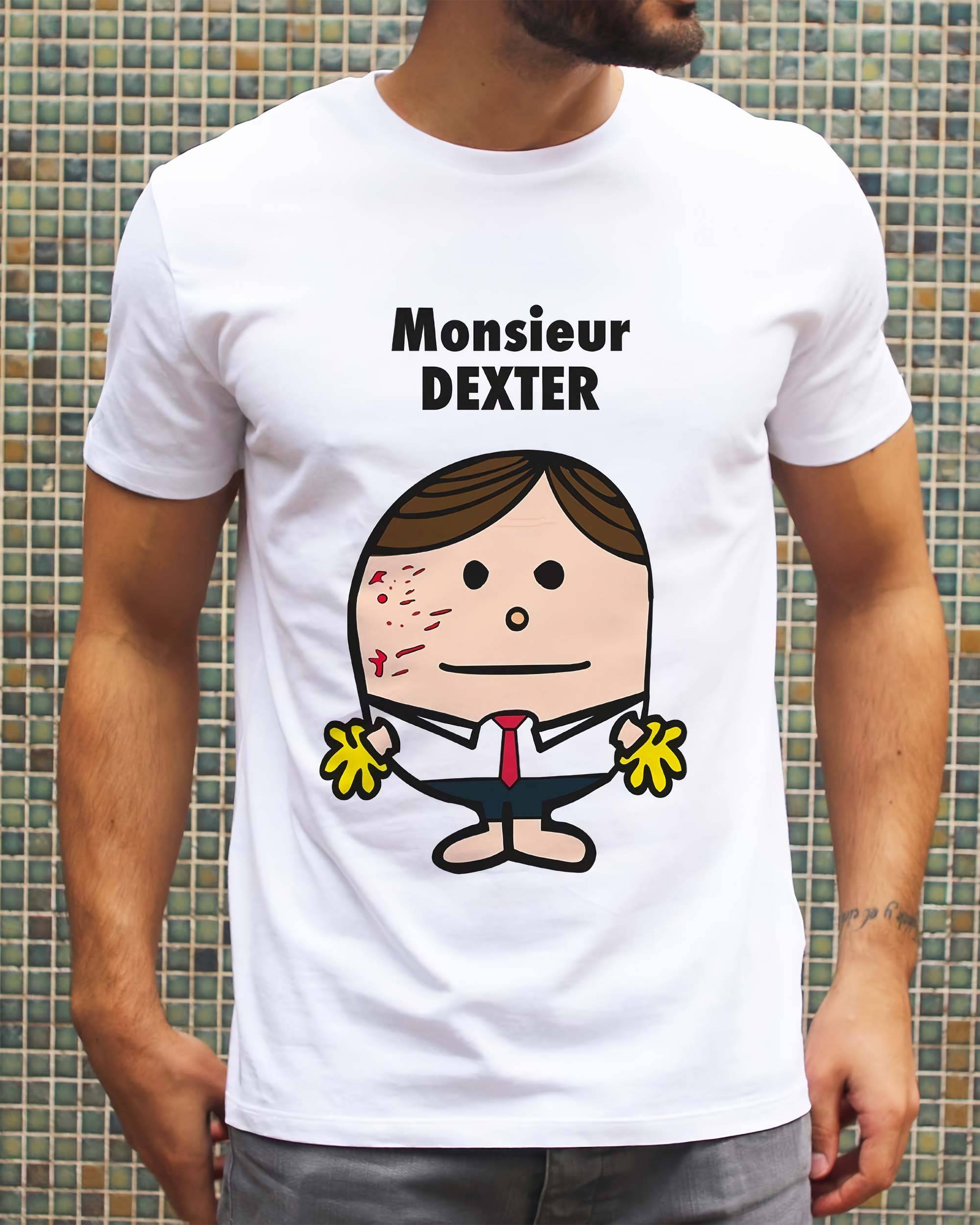 T-shirt Monsieur Dexter de couleur Blanc