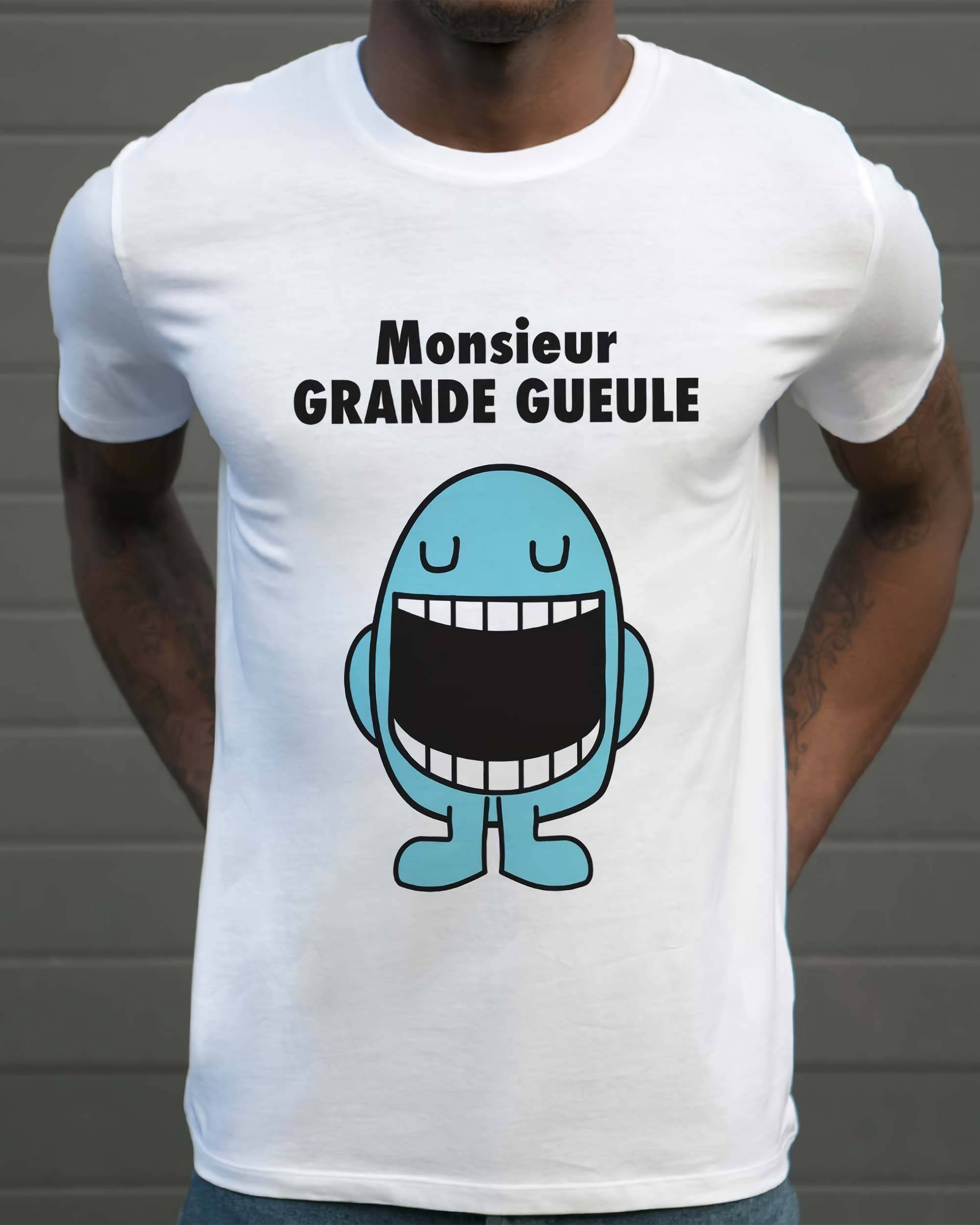 T-shirt Monsieur Grande Gueule de couleur Blanc