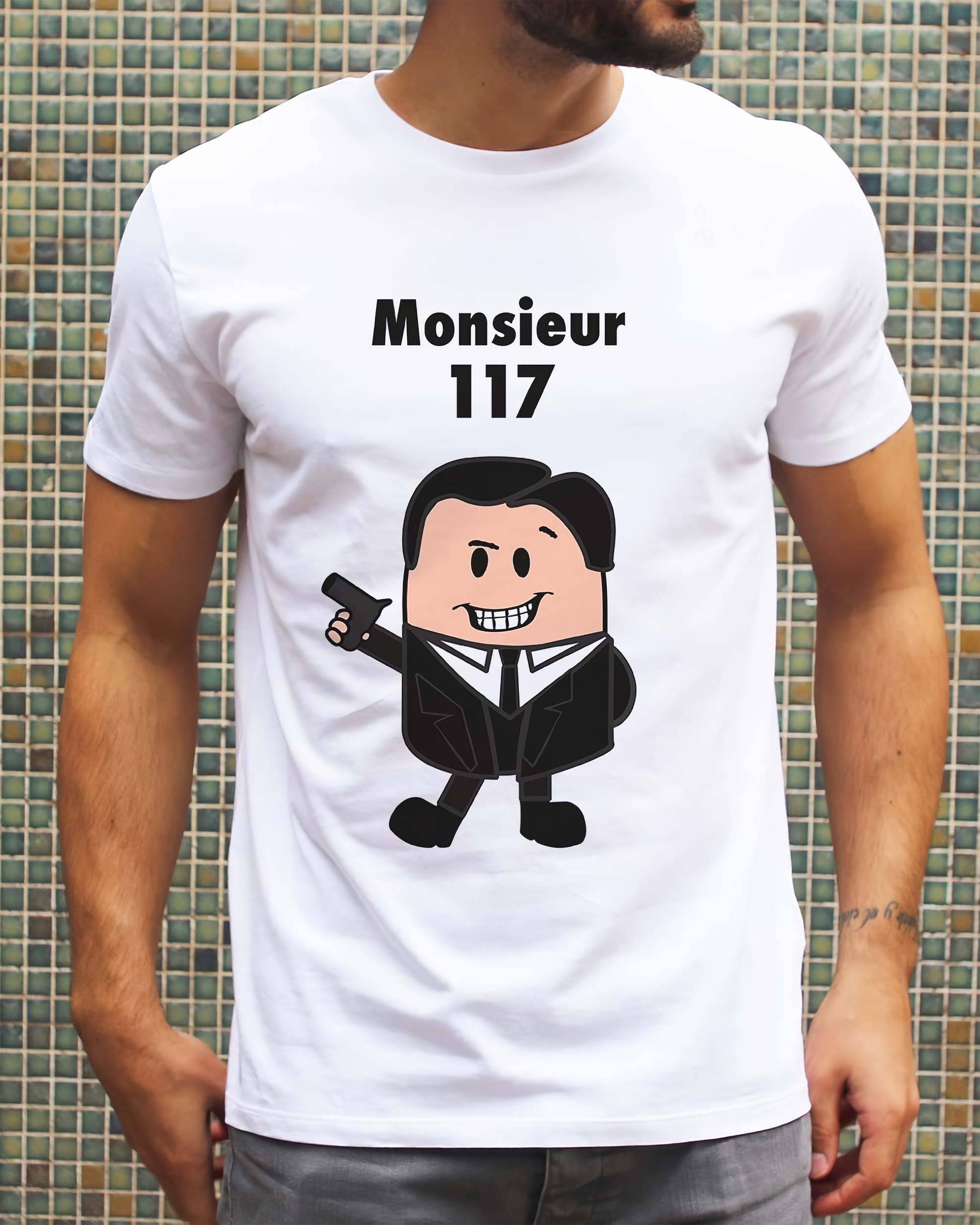 T-shirt Monsieur 117 de couleur Blanc