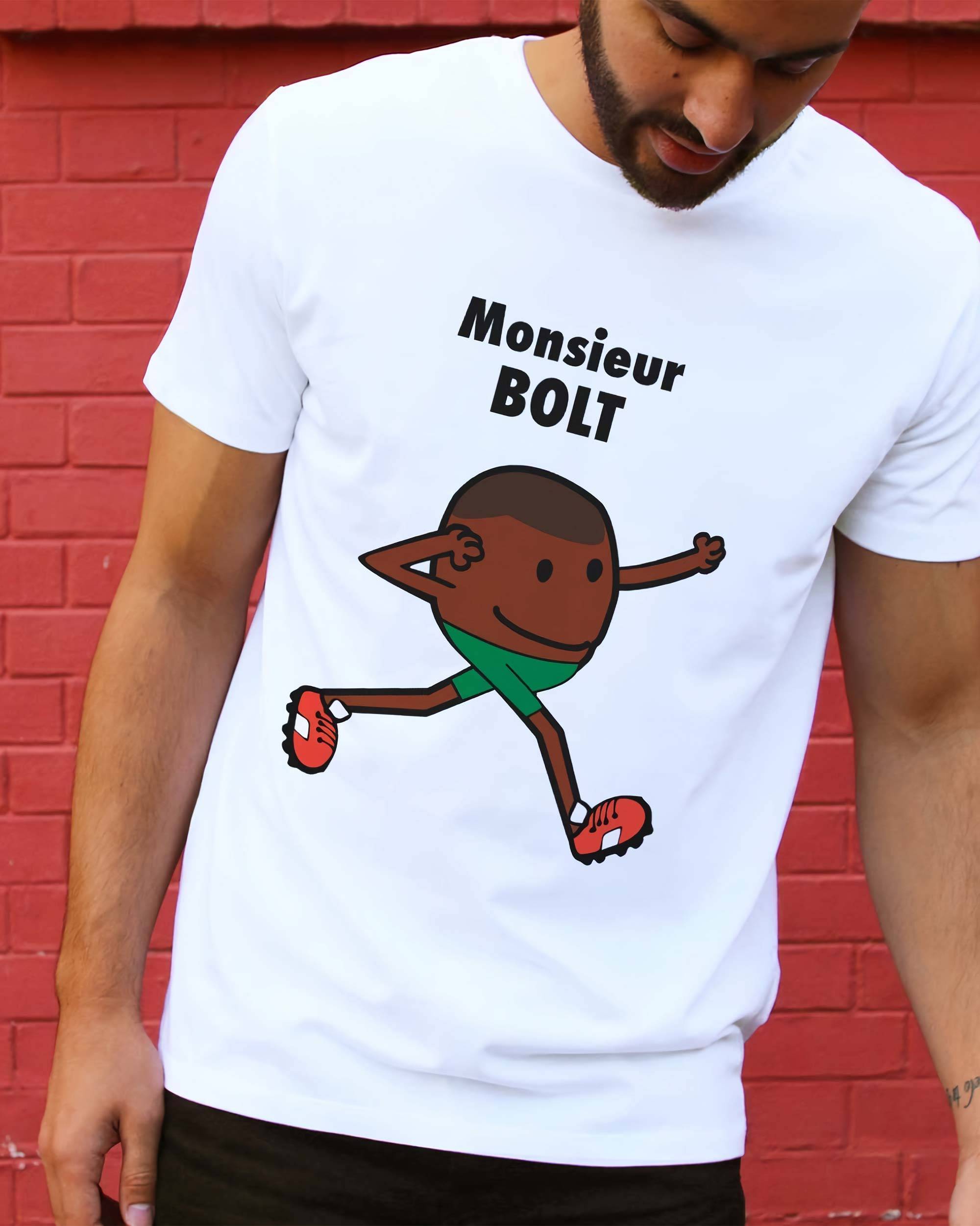 T-shirt Monsieur Bolt de couleur Blanc